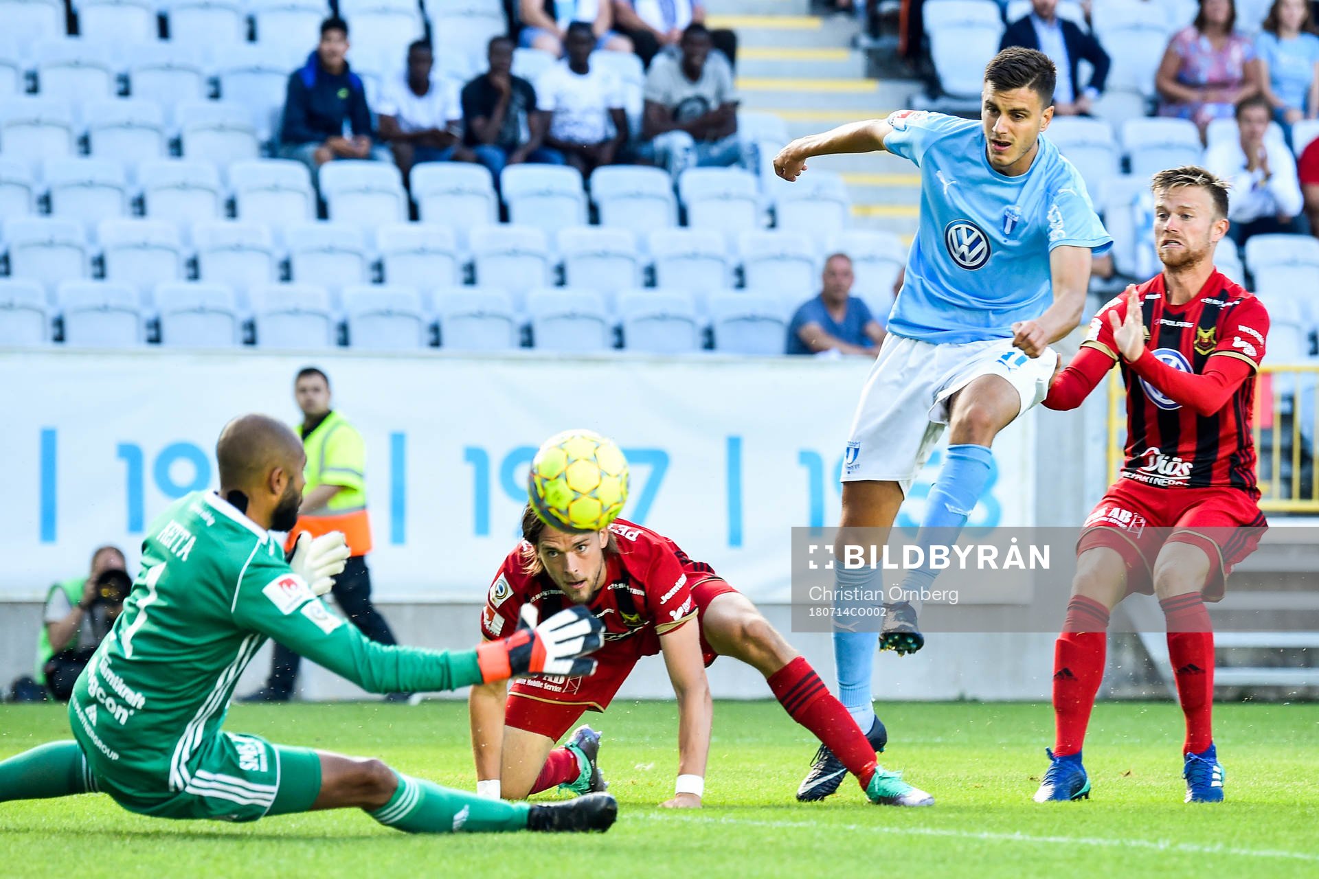 Östersunds målvakt Aly Keita och Malmö FFs Alexander