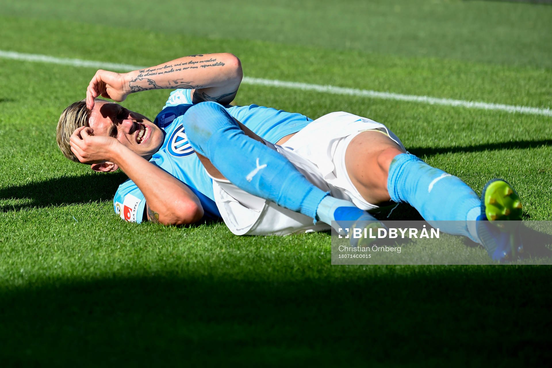 Malmö FFs Sören Rieks med en skada