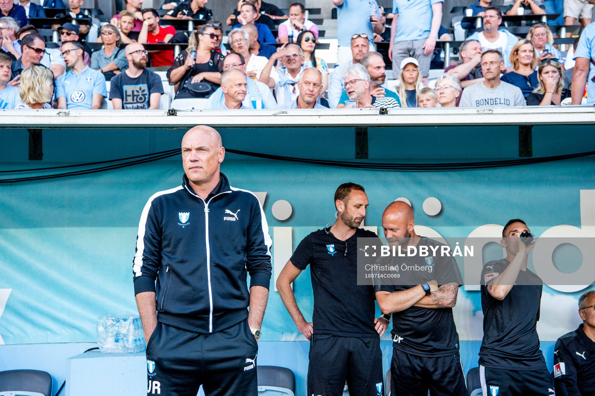 Malmö FFs tränare Uwe Rösler innan fotbollsmatchen i