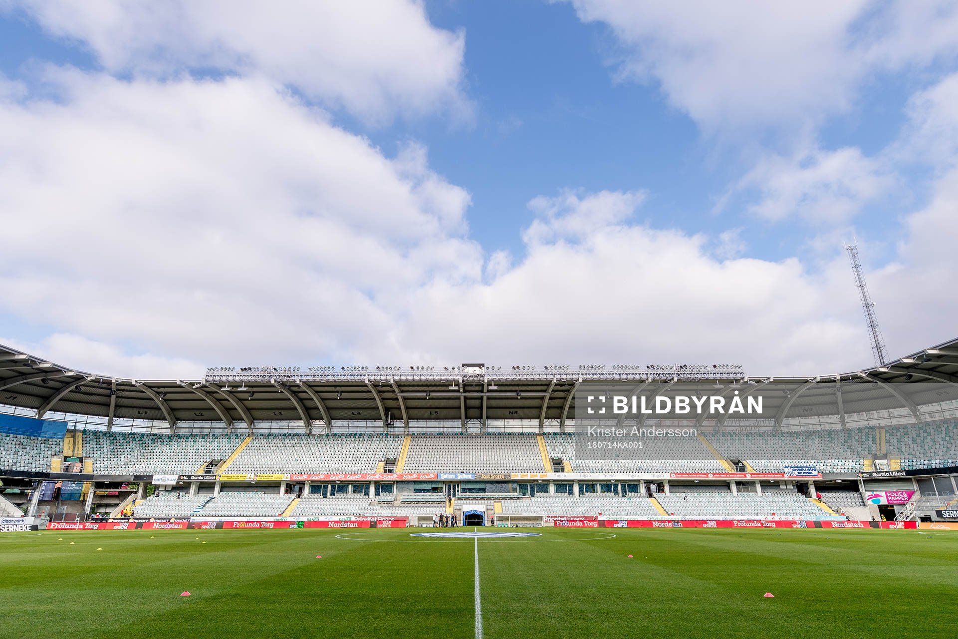 Gamla Ullevi före fotbollsmatchen i Allsvenskan mellan IFK