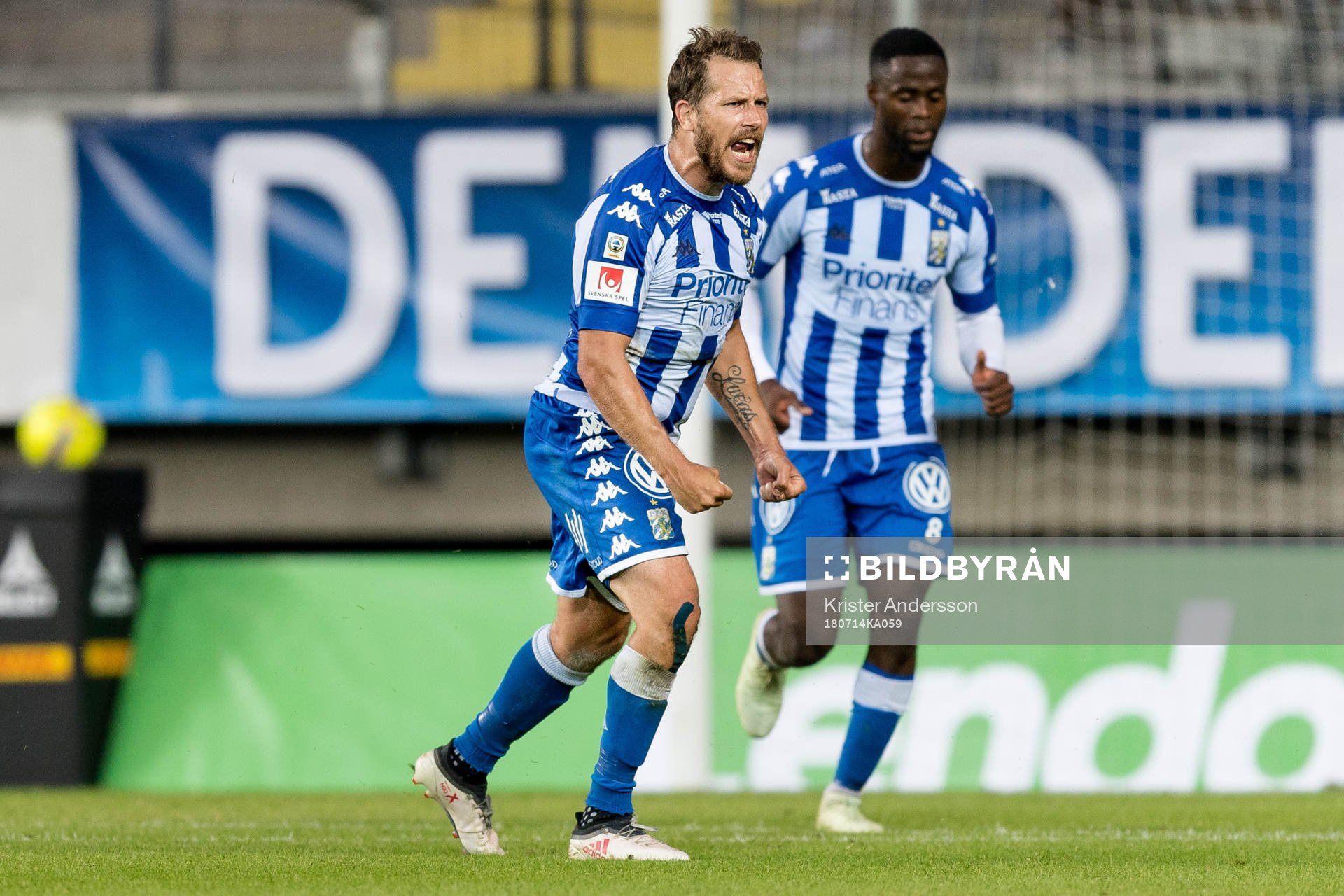 IFK Göteborgs Tobias Hysén reagerar