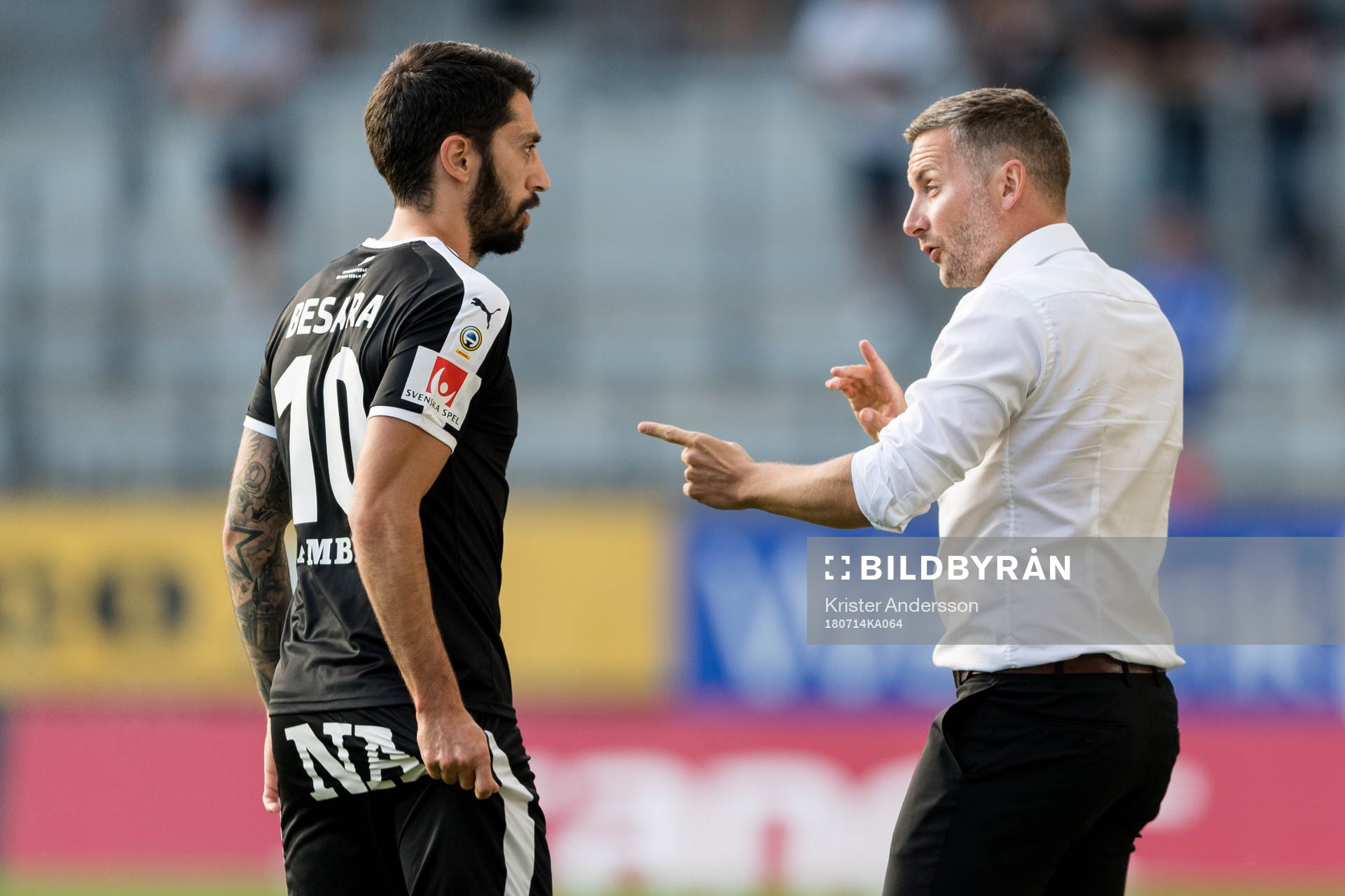 Örebros Nahir Besara och tränare Axel Kjäll
