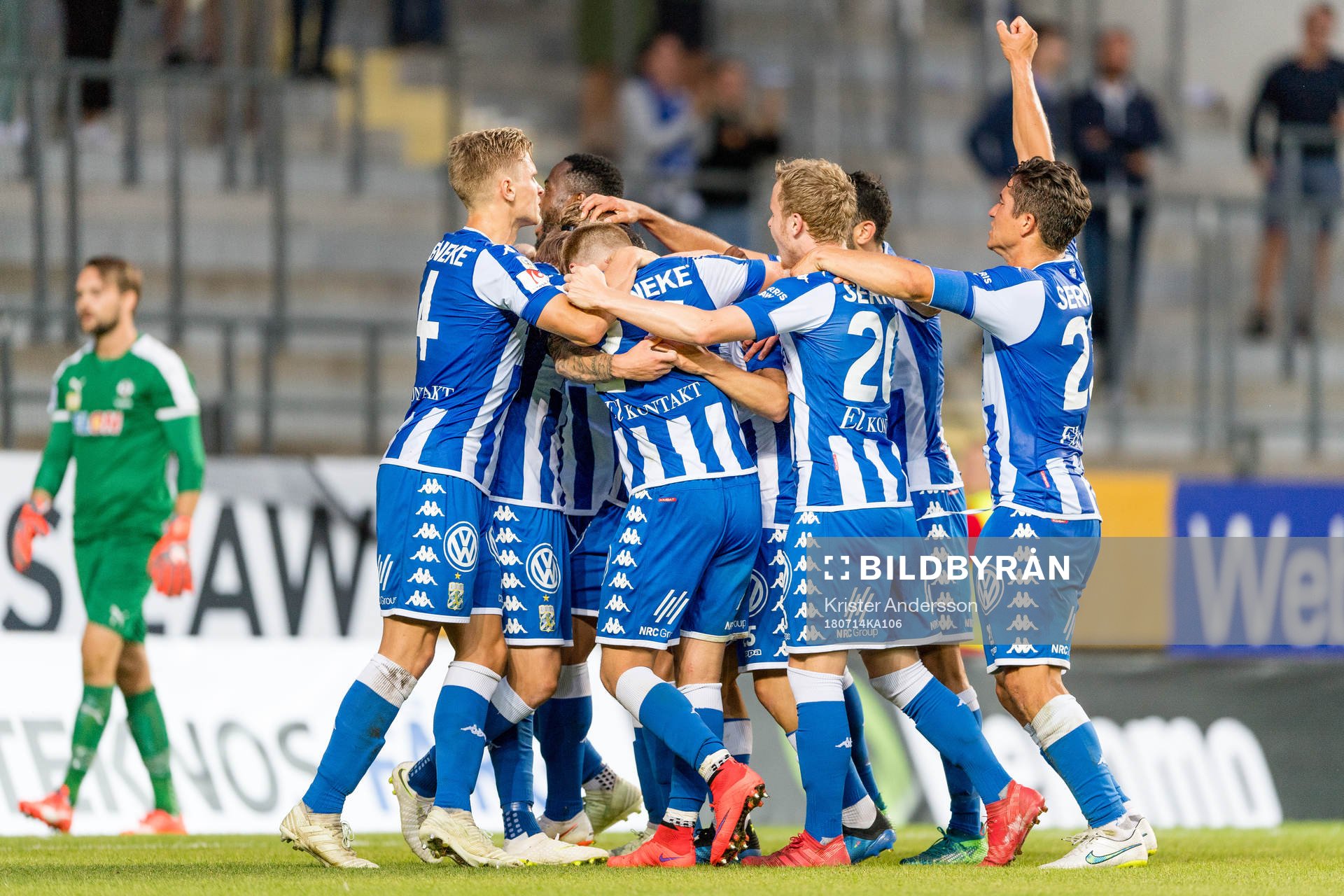 IFK Göteborgs spelare jublar