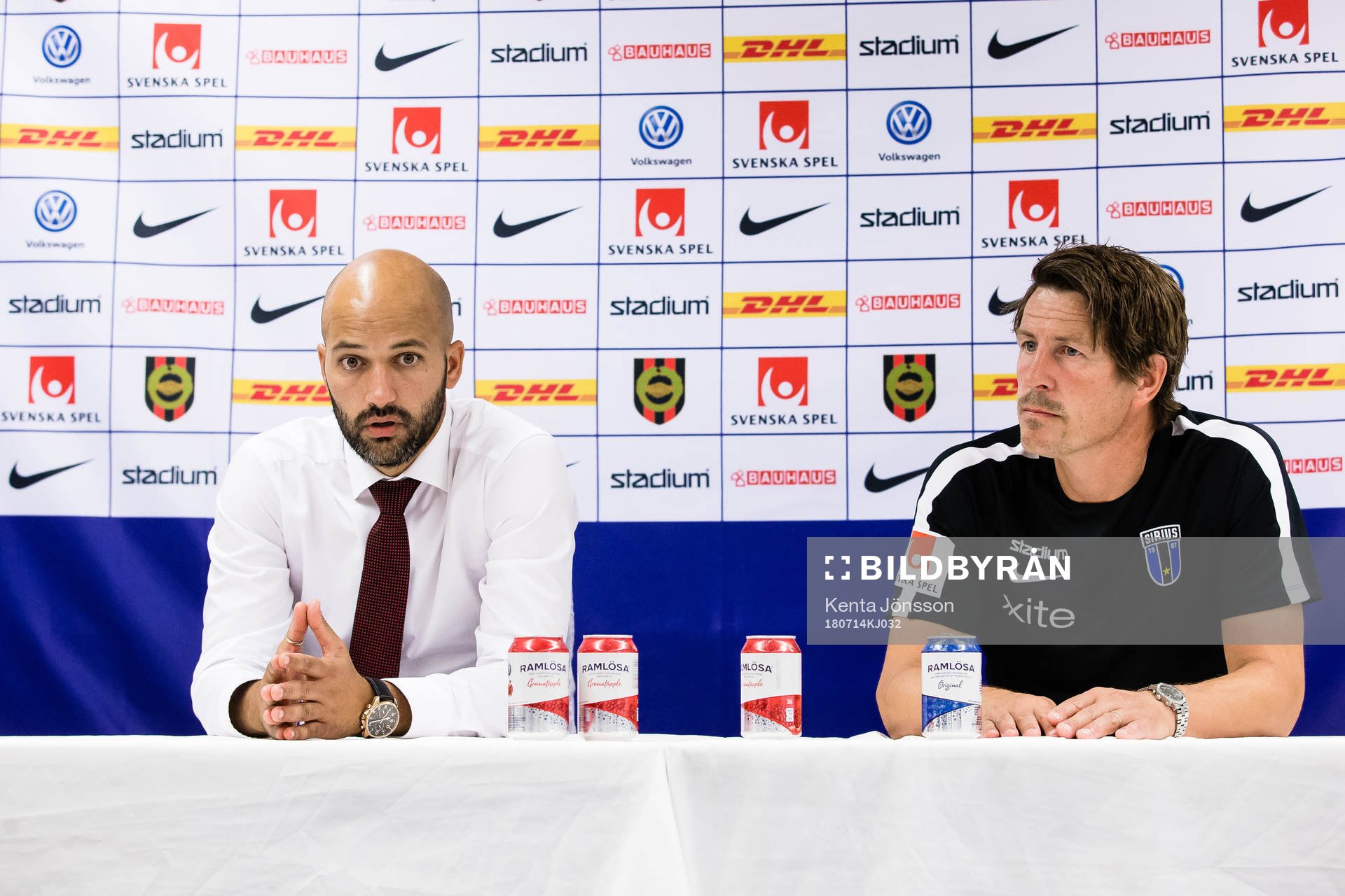 Brommapojkarnas tränare Luis Pimenta och Sirius tränare
