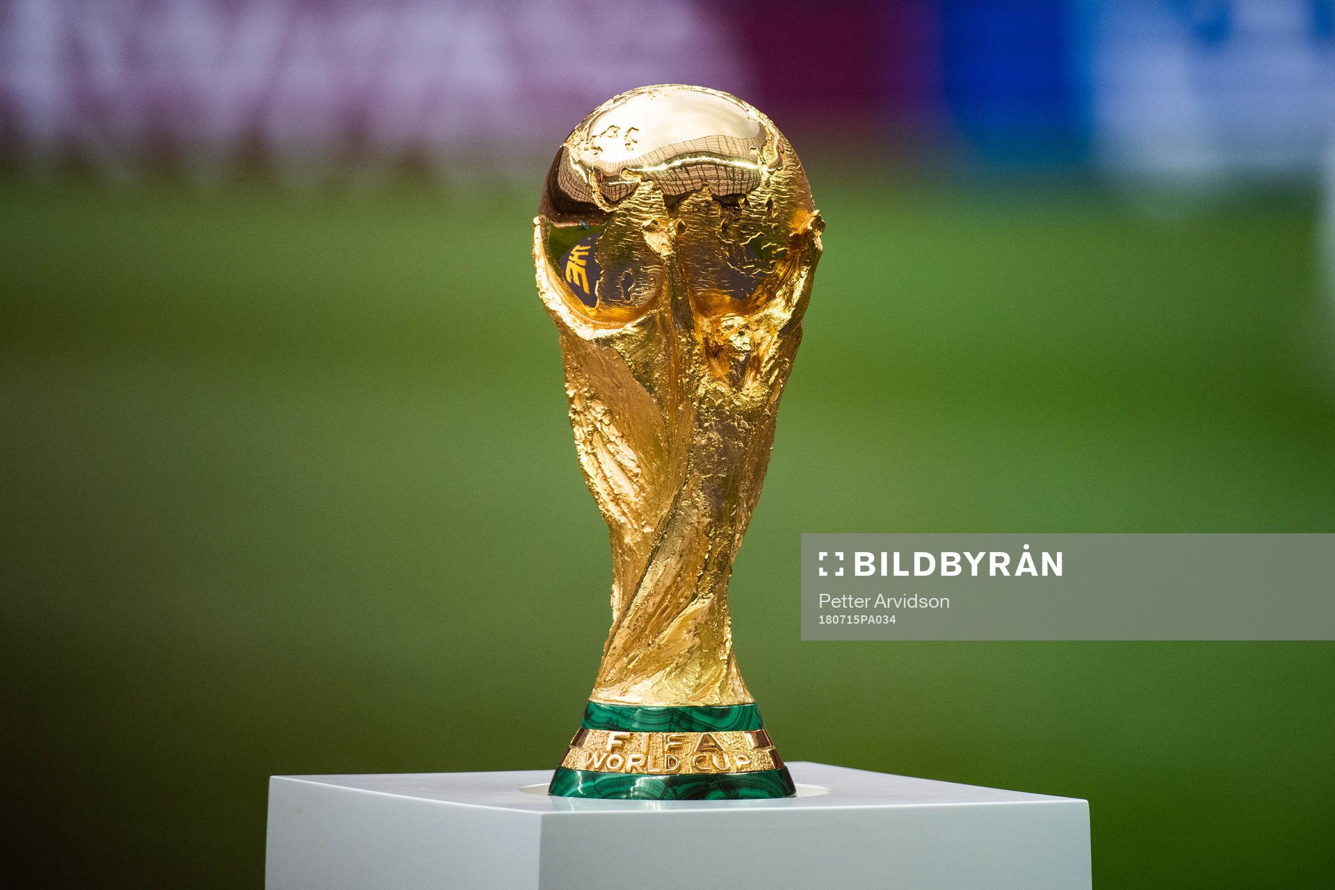 The World Cup trophy prior to the FIFA World Cup final