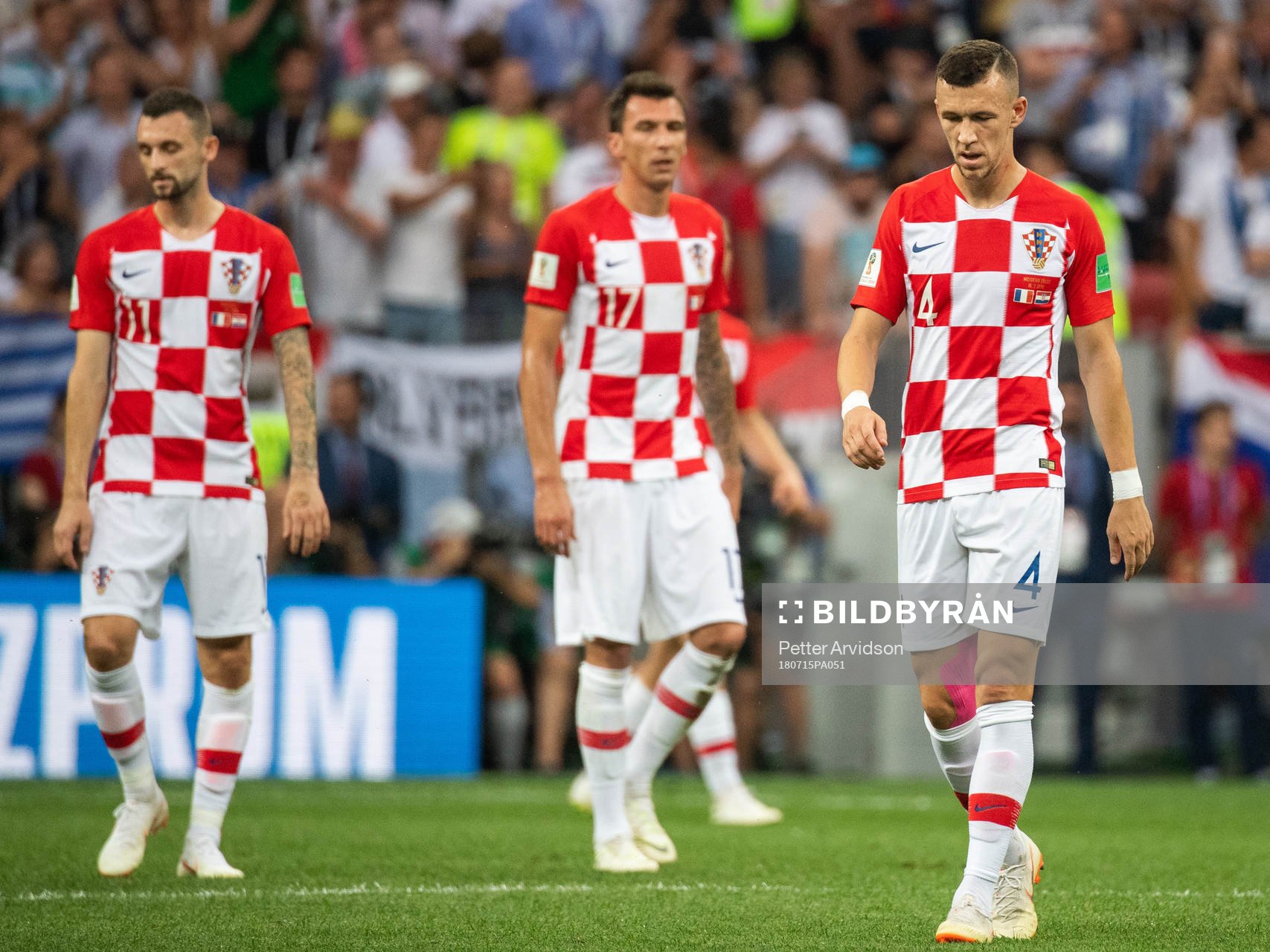 Filip Bradaric of Croatia looks dejected