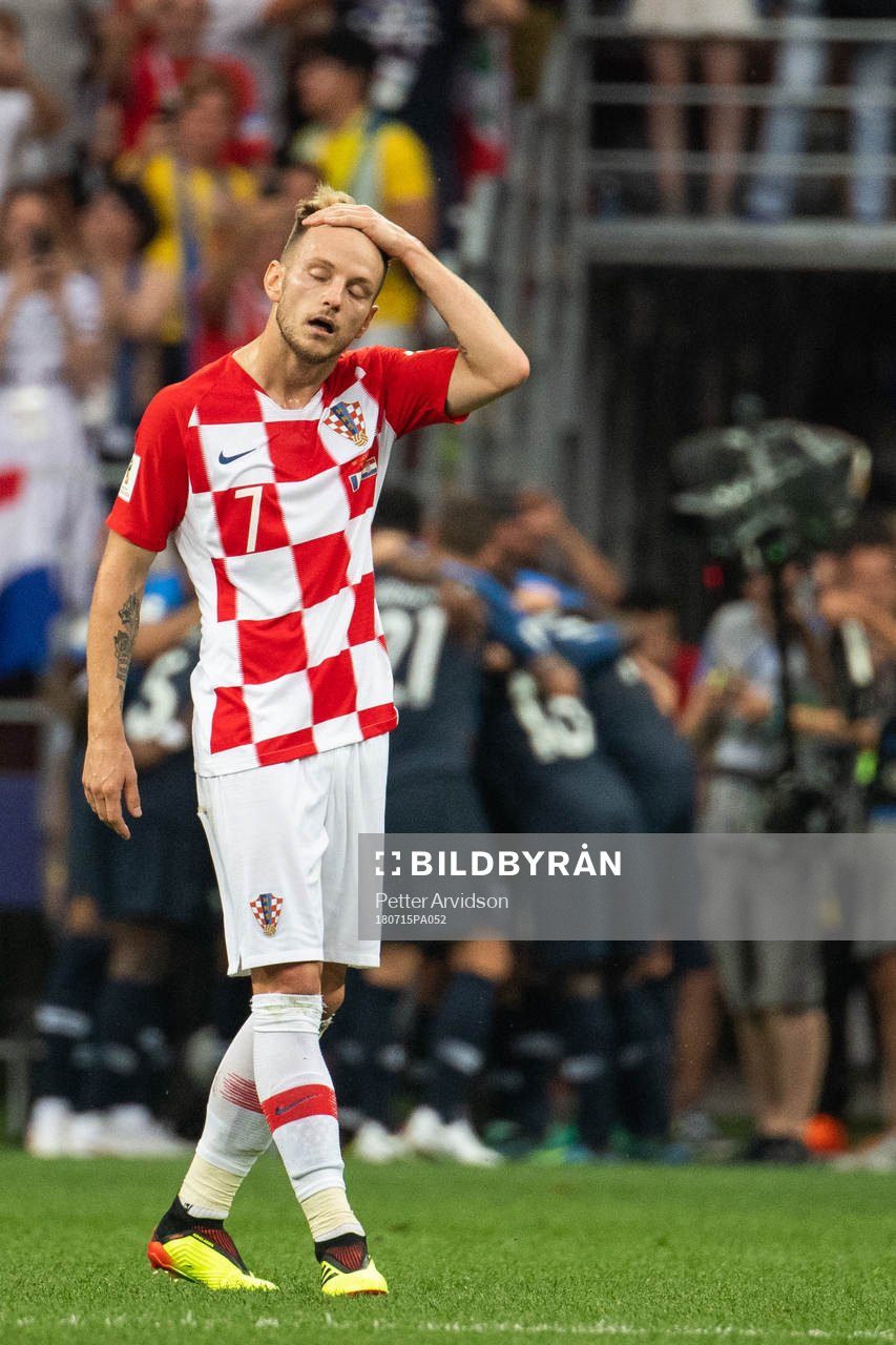 Ivan Rakitic of Croatia looks dejected
