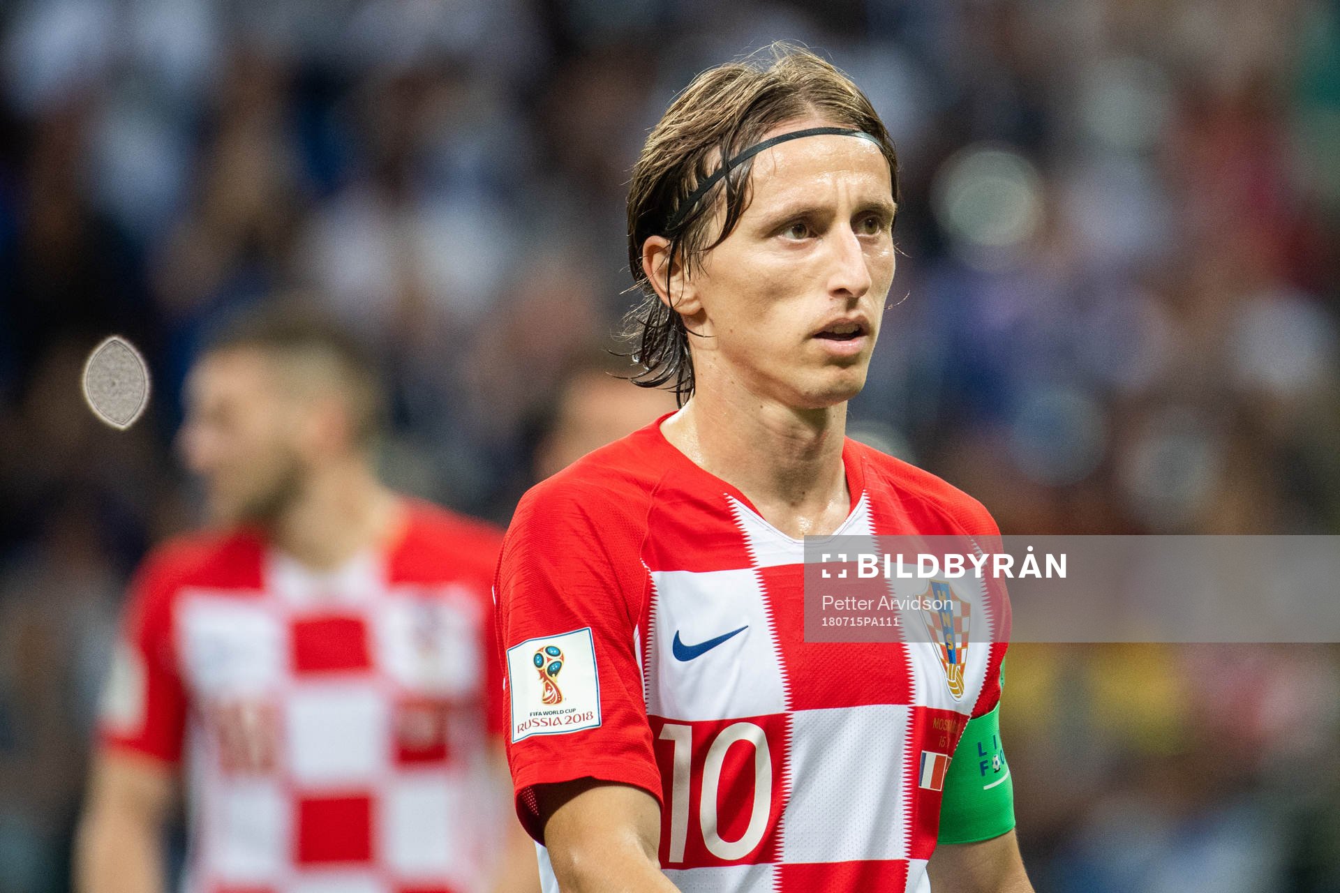 Luka Modric of Croatia looks dejected