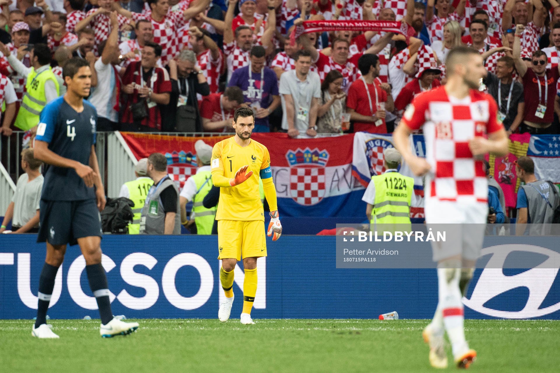 goalkeeper Hugo Lloris of France looks dejected