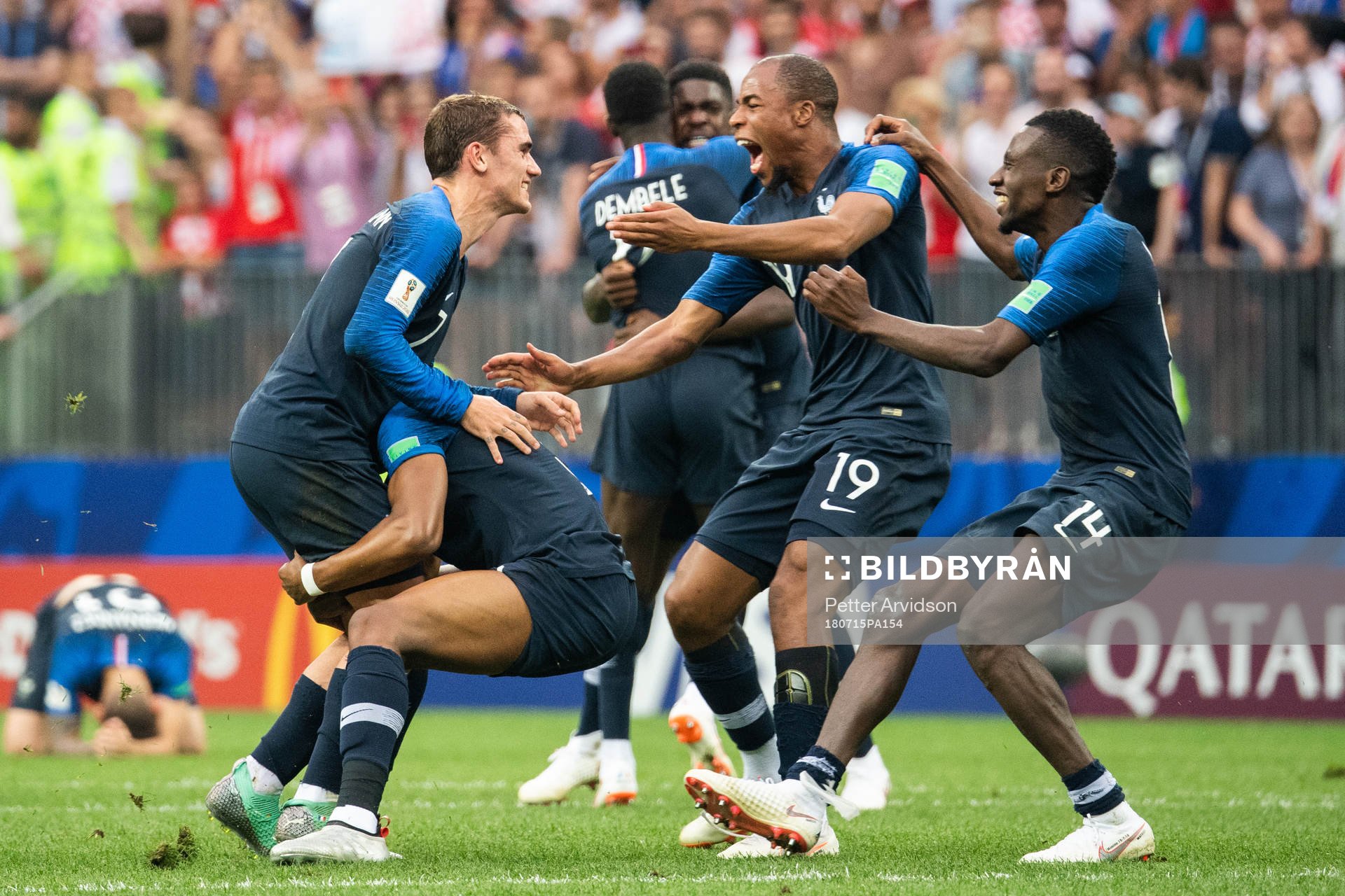 Antoine Griezmann, Djibril Sidibe and Blaise Matuidi of