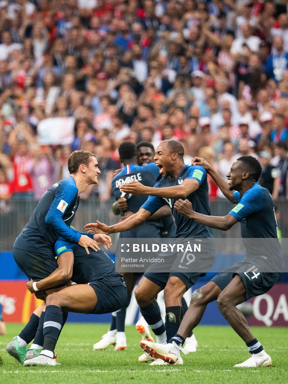 Antoine Griezmann, Djibril Sidibe and Blaise Matuidi of