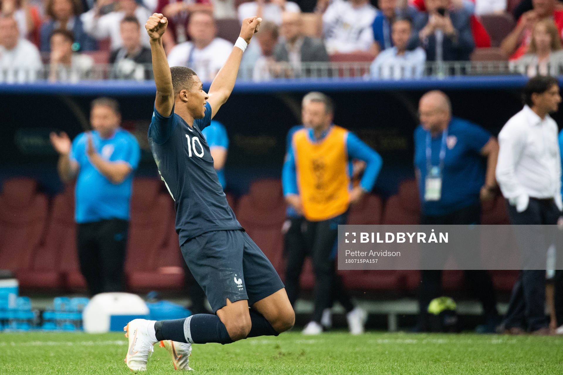 Kylian Mbappe of France celebrate
