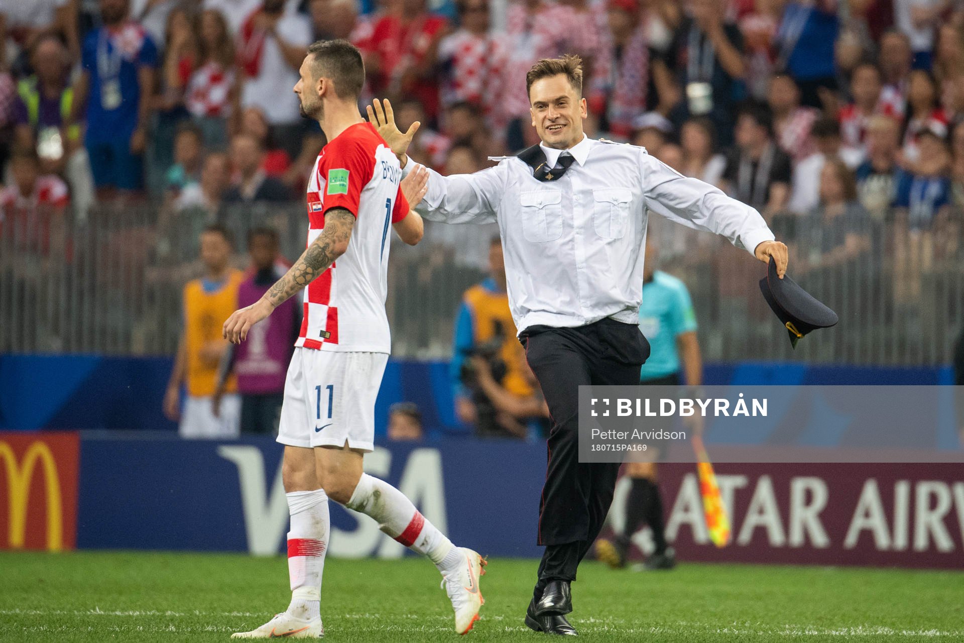 Marcelo Brozovic of Croatia in a situation with a man who