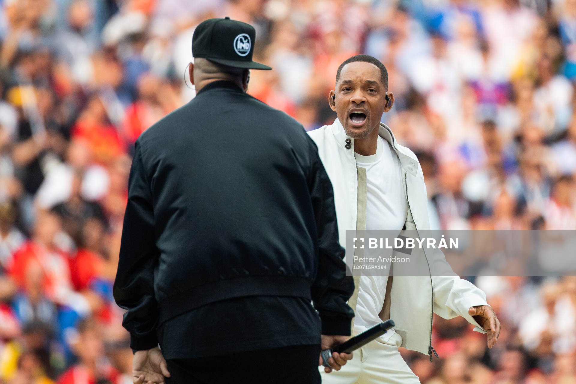 Will Smith (right) at the closing ceremony prior to the