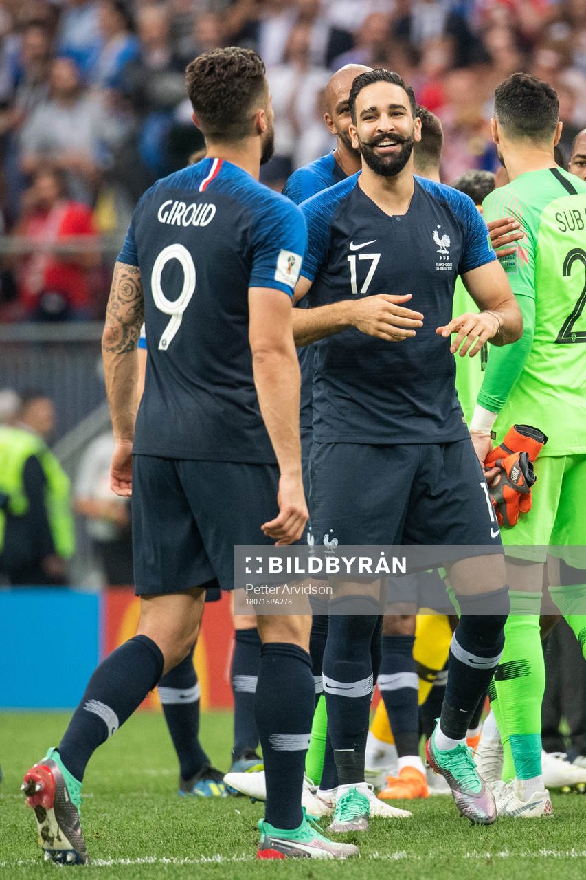 Adil Rami of France celebrate