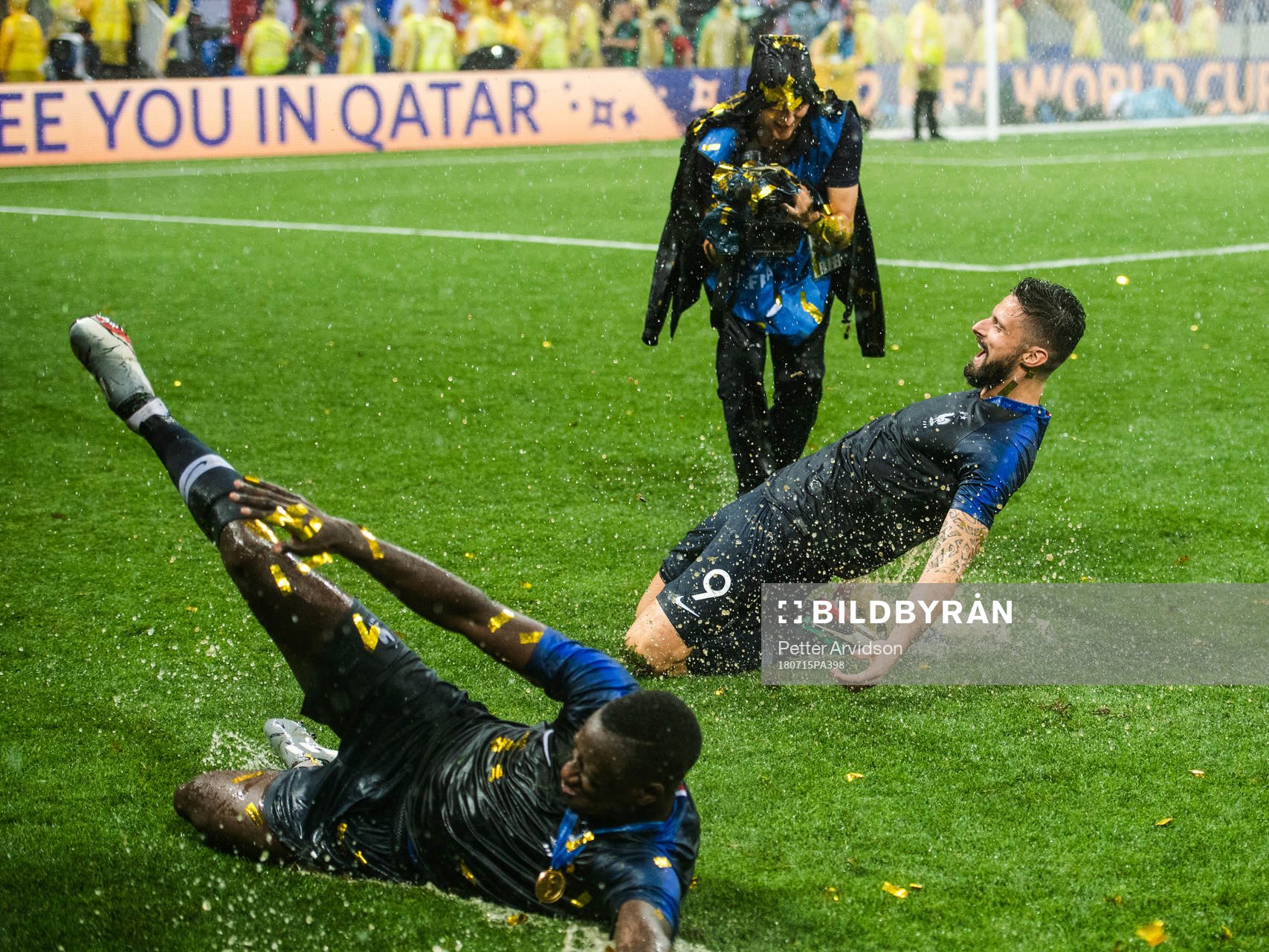 Olivier Giroud of France slides