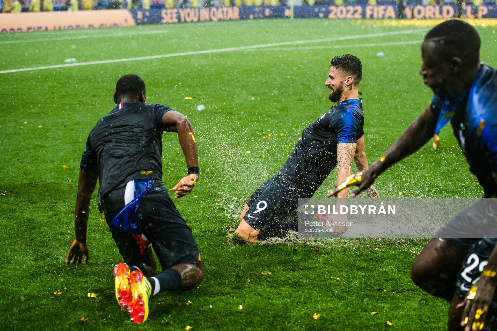 Olivier Giroud of France slides