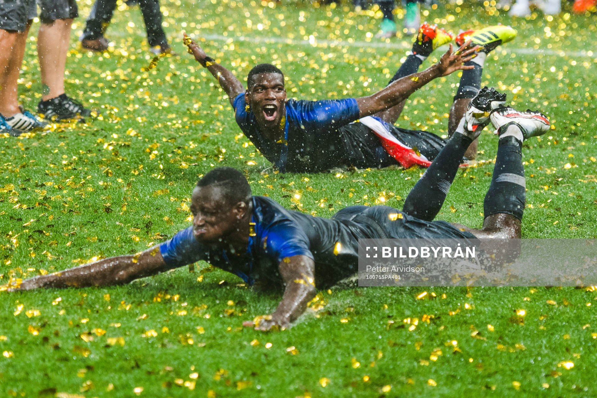 Paul Pogba of France slides