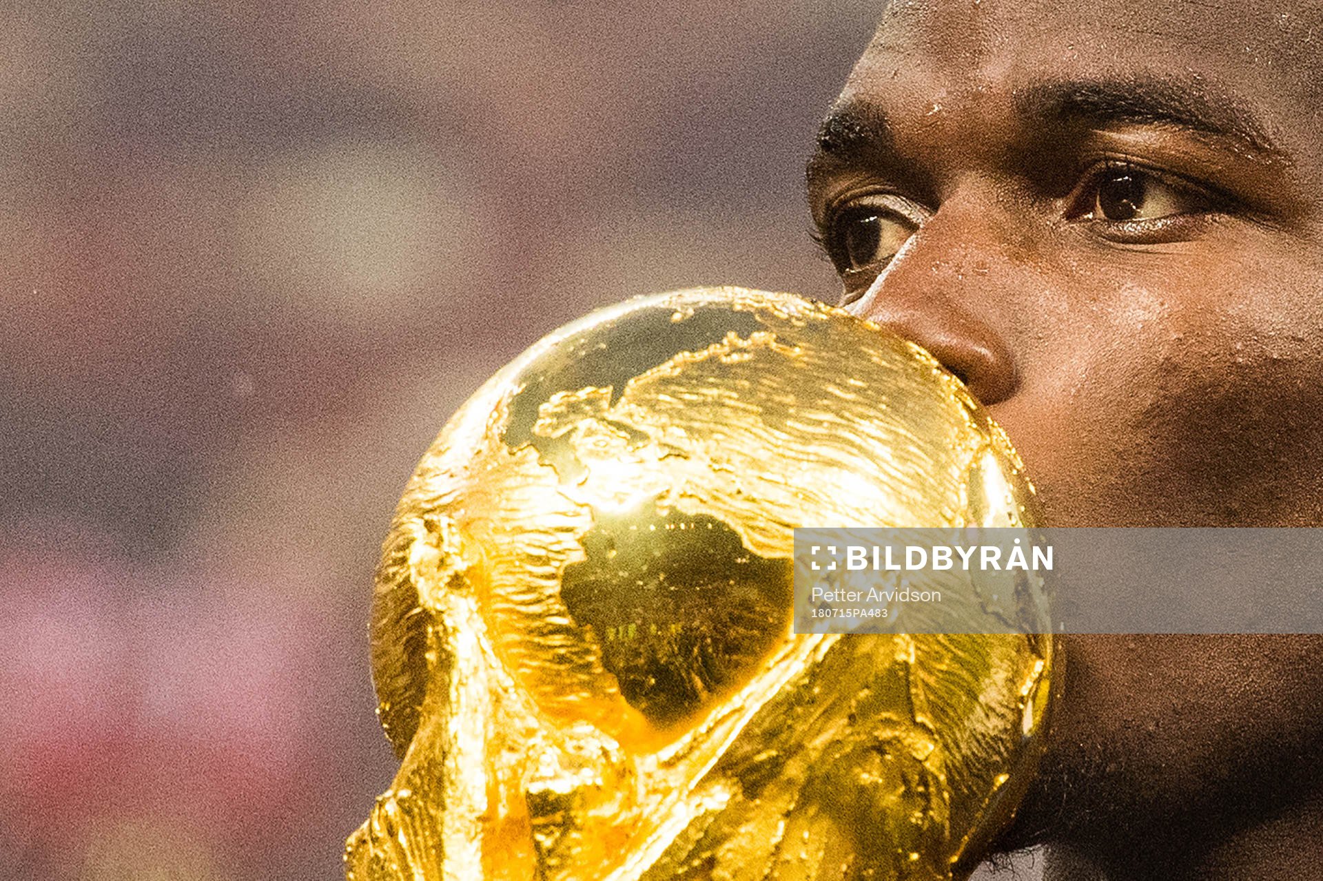 Paul Pogba of France celebrate with the trophy