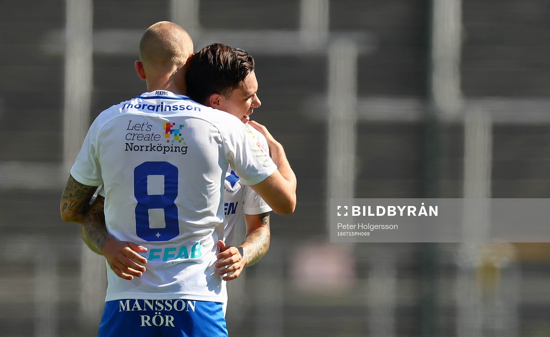 Norrköpings Gudmundur Thorarinsson  och David Moberg