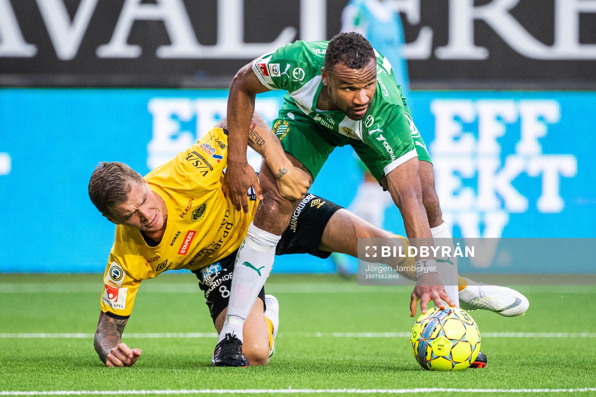 Elfsborgs Samuel Holmén och Hammarbys Serge-Junior