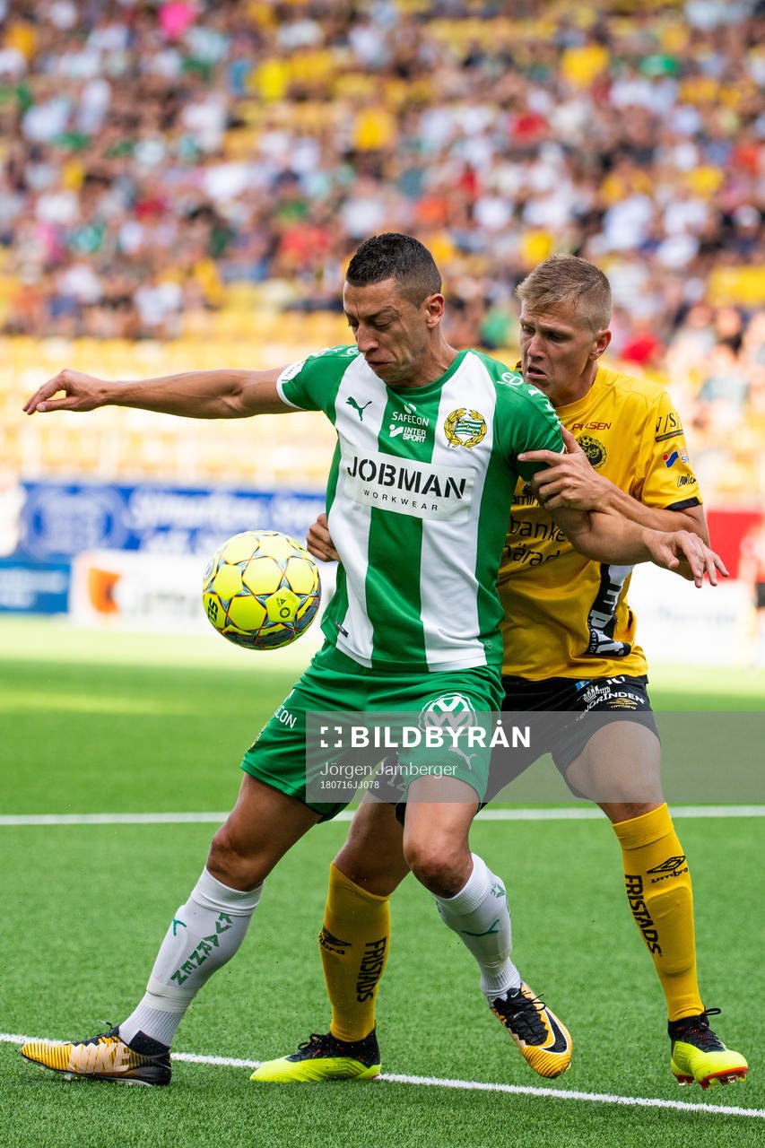 Hammarbys Nikola Djurdjic och Elfsborgs Joakim Nilsson