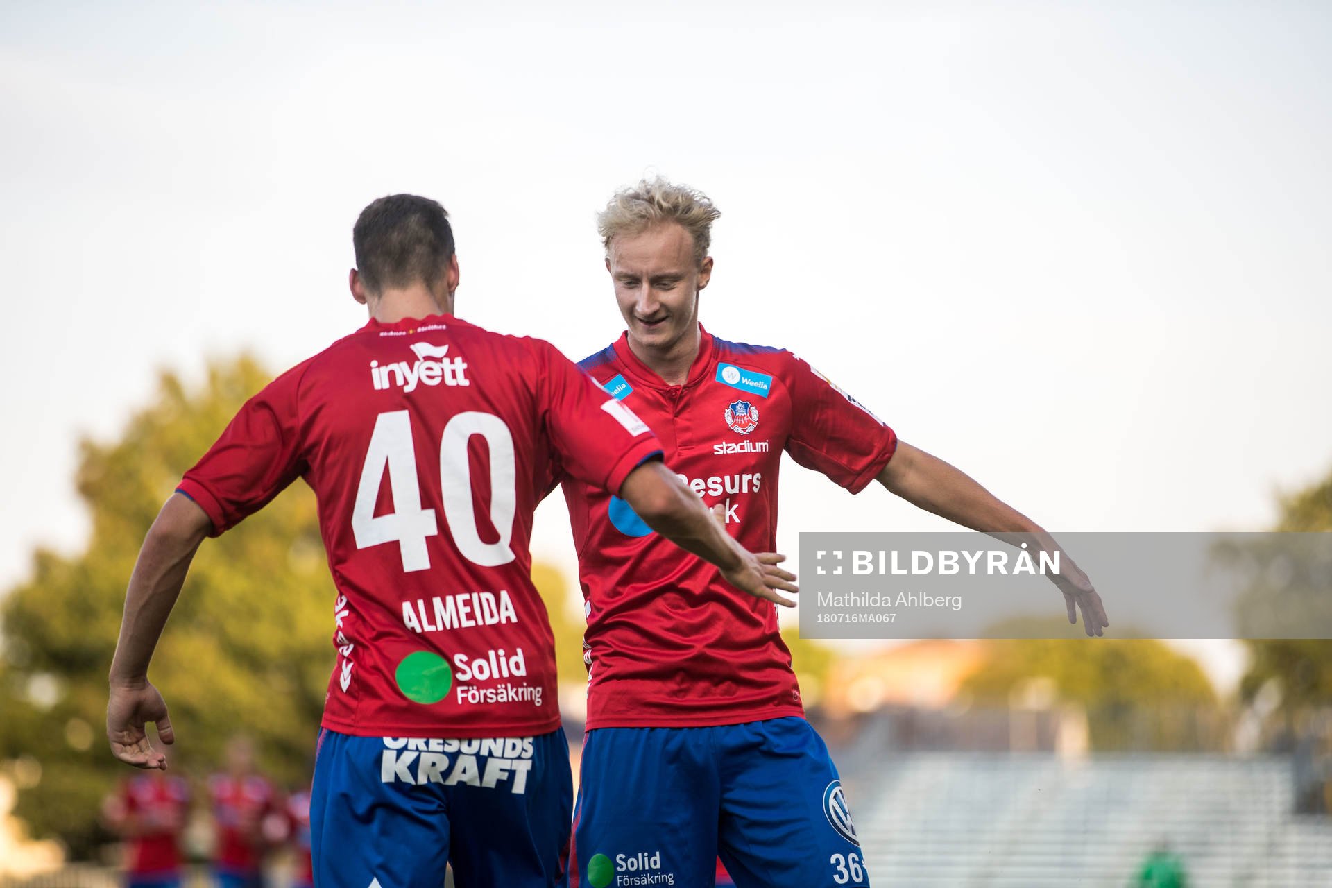 Helsingborgs Mattias Almeida Sundell jublar