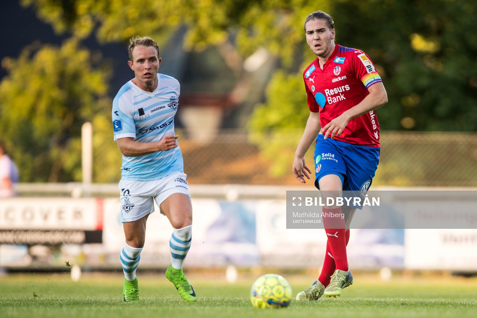 Helsingørs Melvin Frithzell och Helsingborgs Charlie Weberg