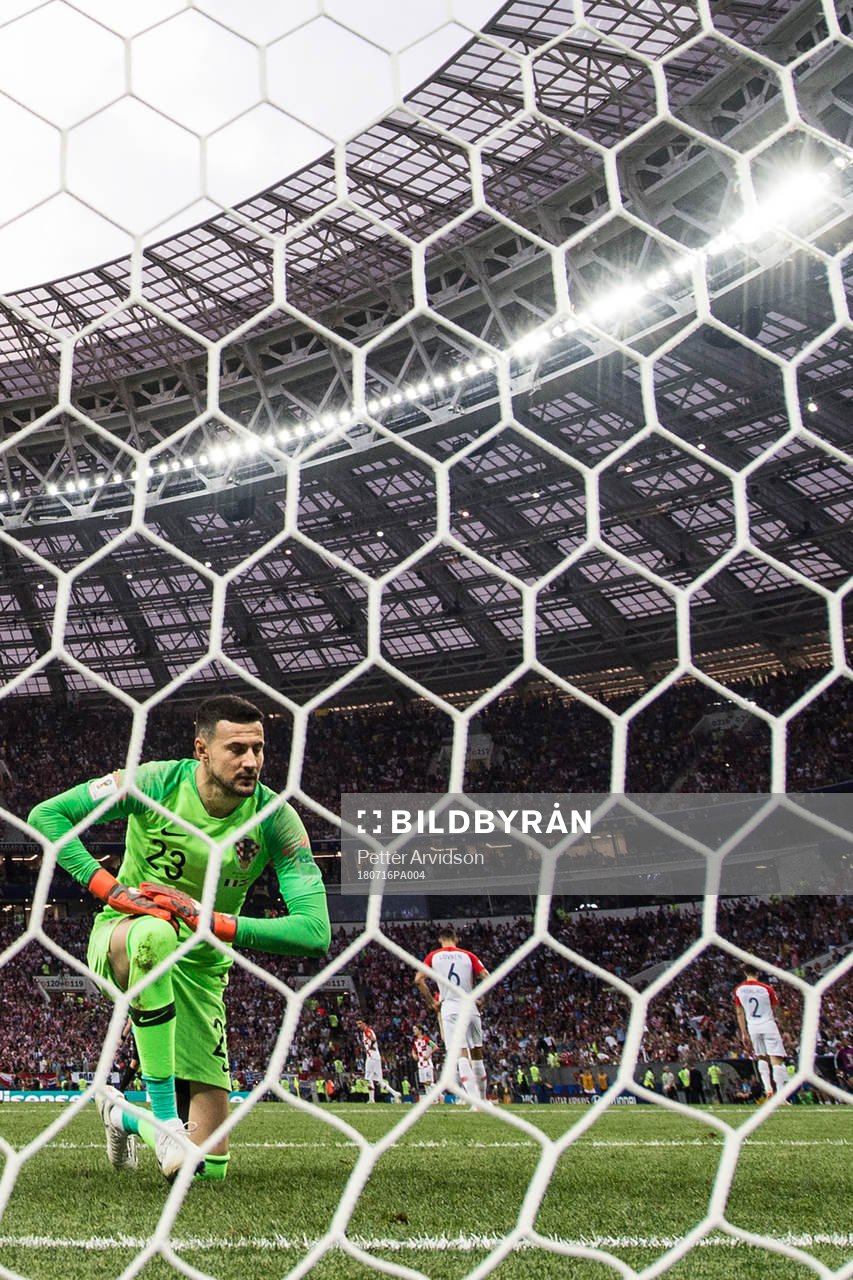 Goalkeeper Danijel Subasic of Croatia looks dejected