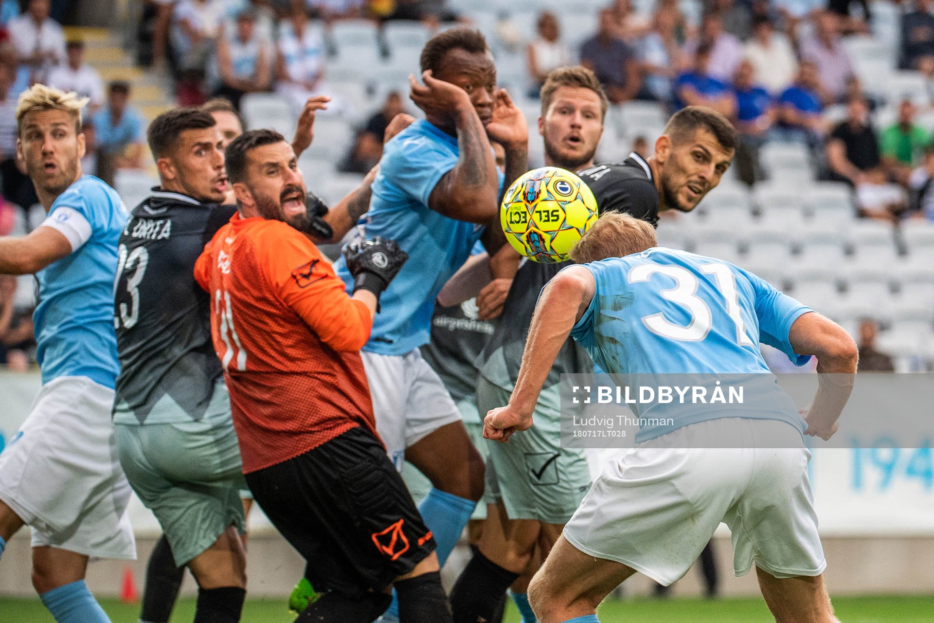 Franz Brorsson with a header