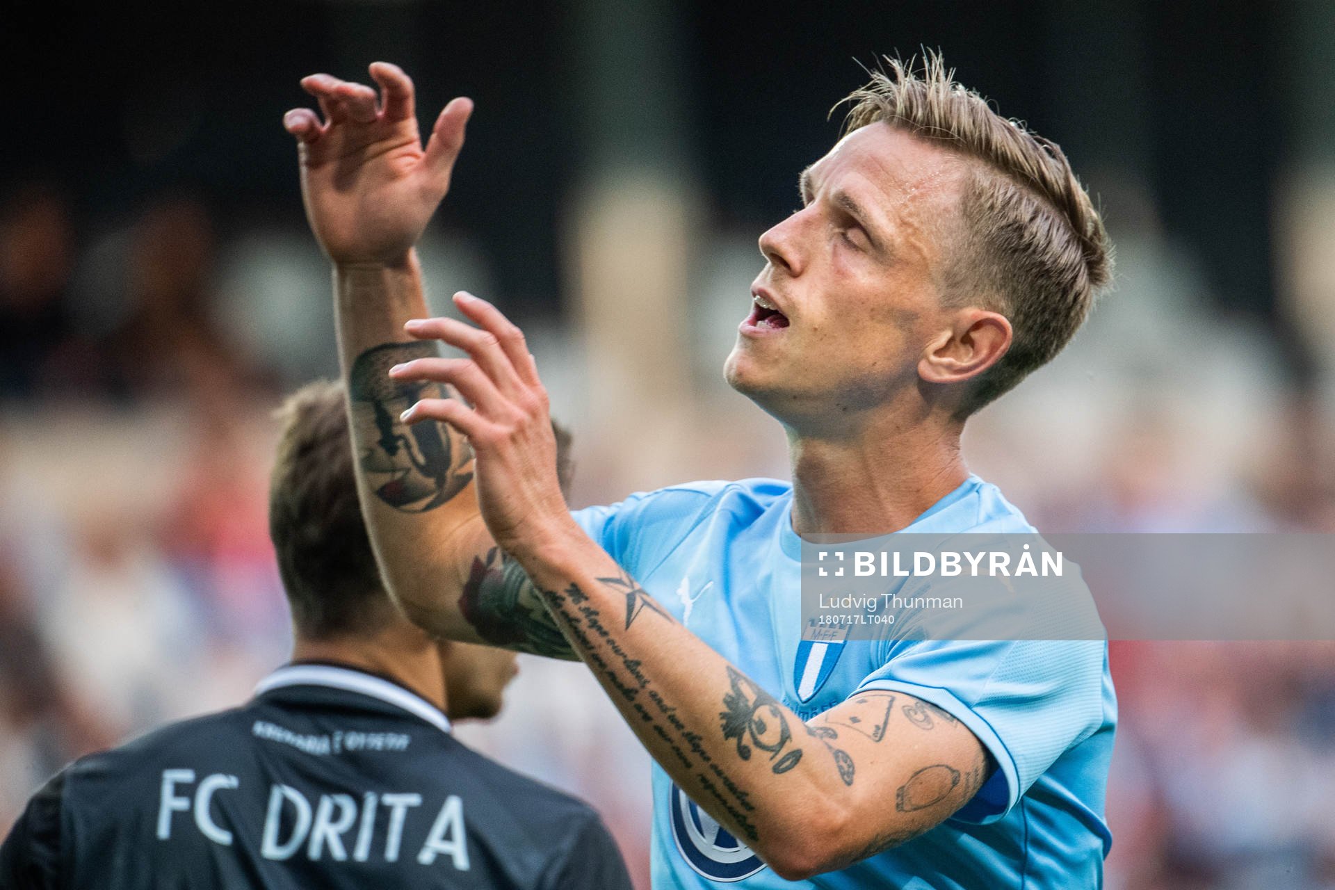 Sören Rieks of Malmö FF looks dejected