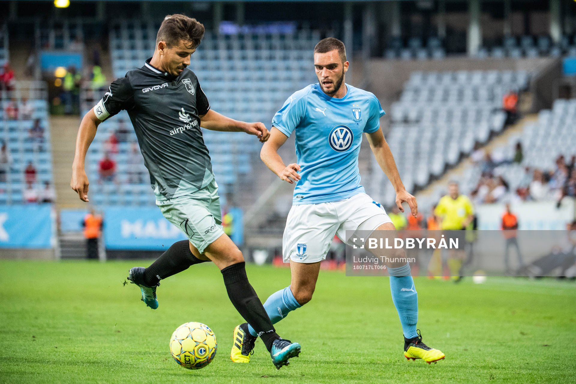 Ardian Limani of Drita and Egzon Binaku of Malmö FF