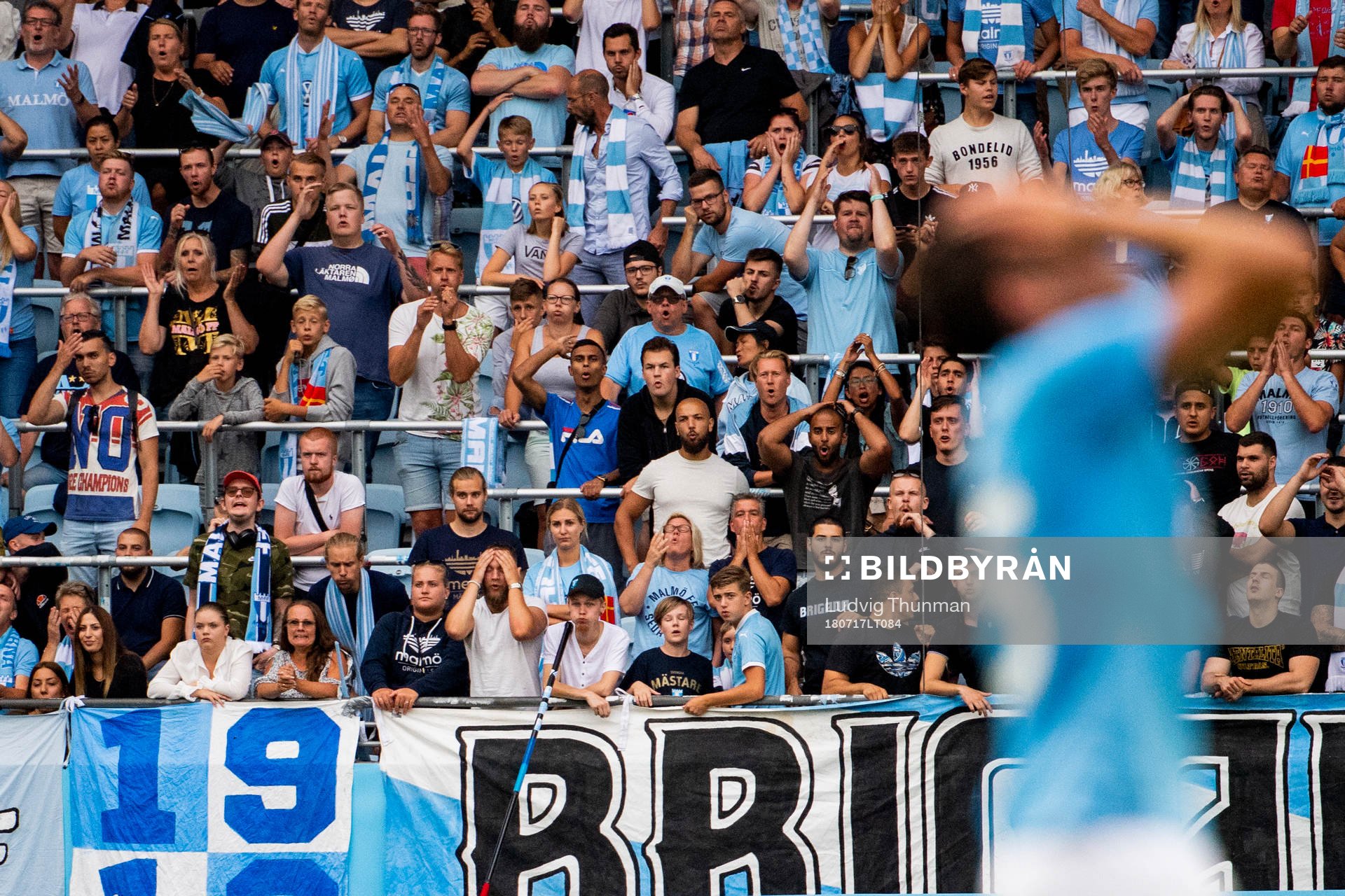 Supporters of Malmö FF looks dejected