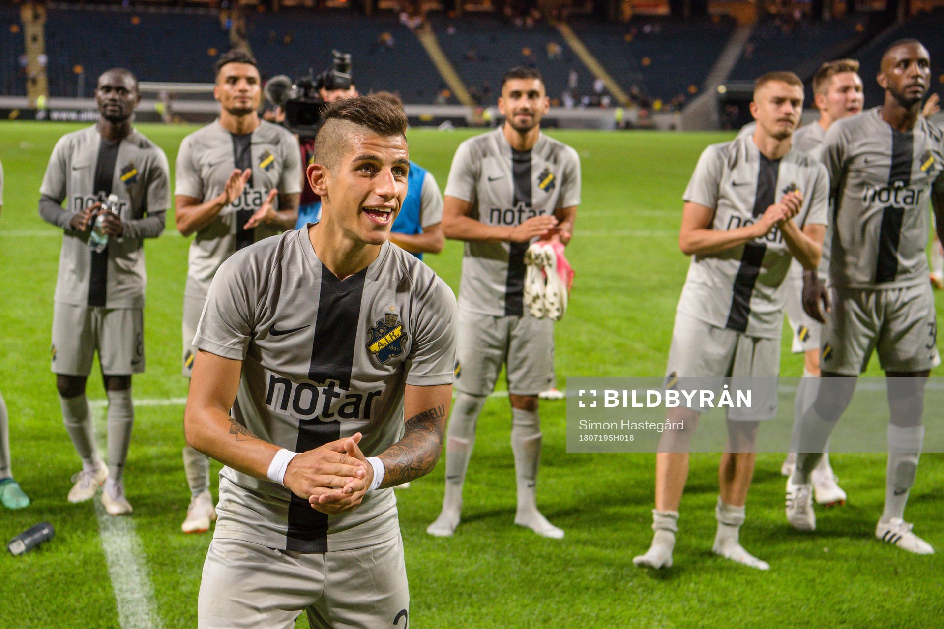 Nicolas Stefanelli of AIK celebrates