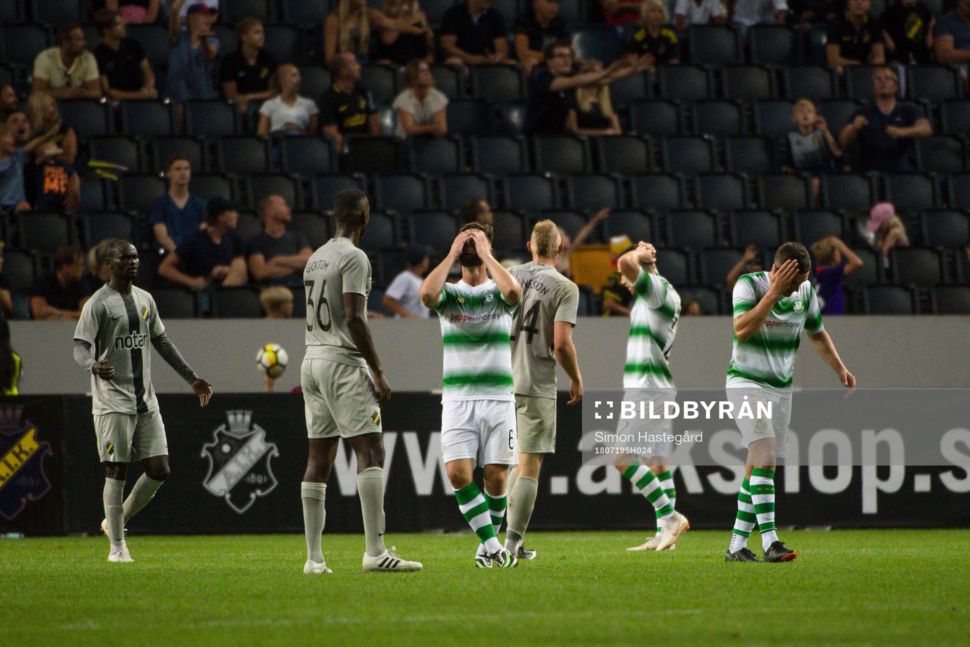 Players of Shamrock Rovers looks dejected