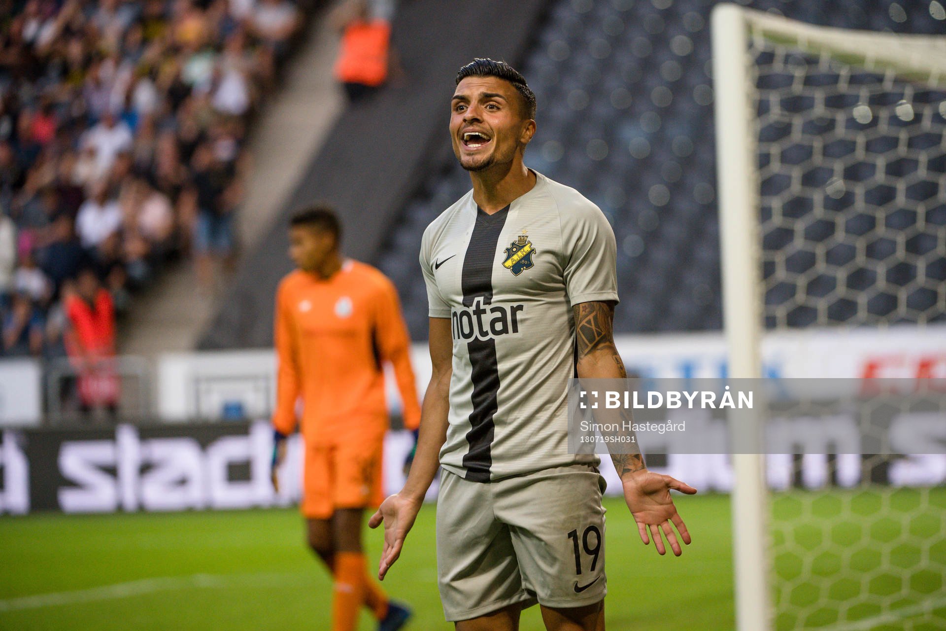 Ahmed Yasin of AIK reacts