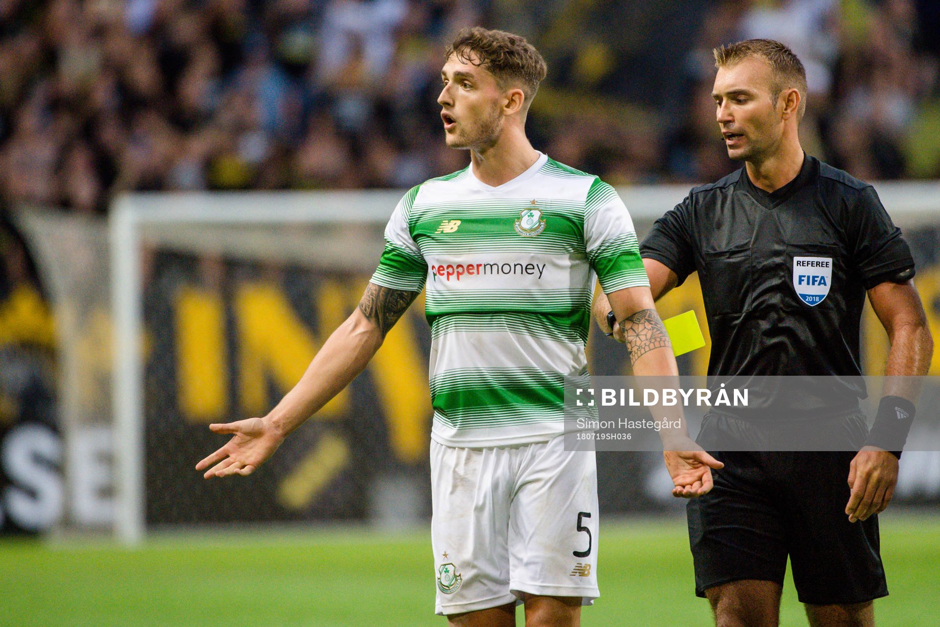 Lee Grace of Shamrock Rovers reacts