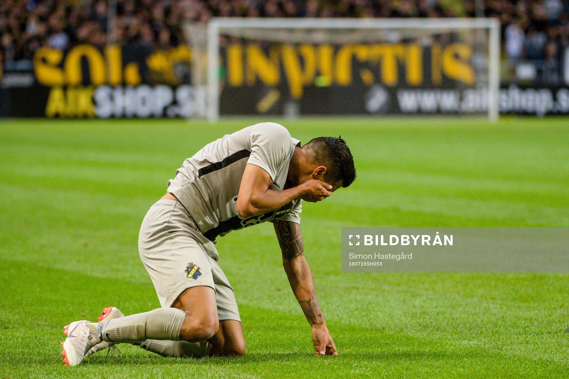 Ahmed Yasin of AIK in pain