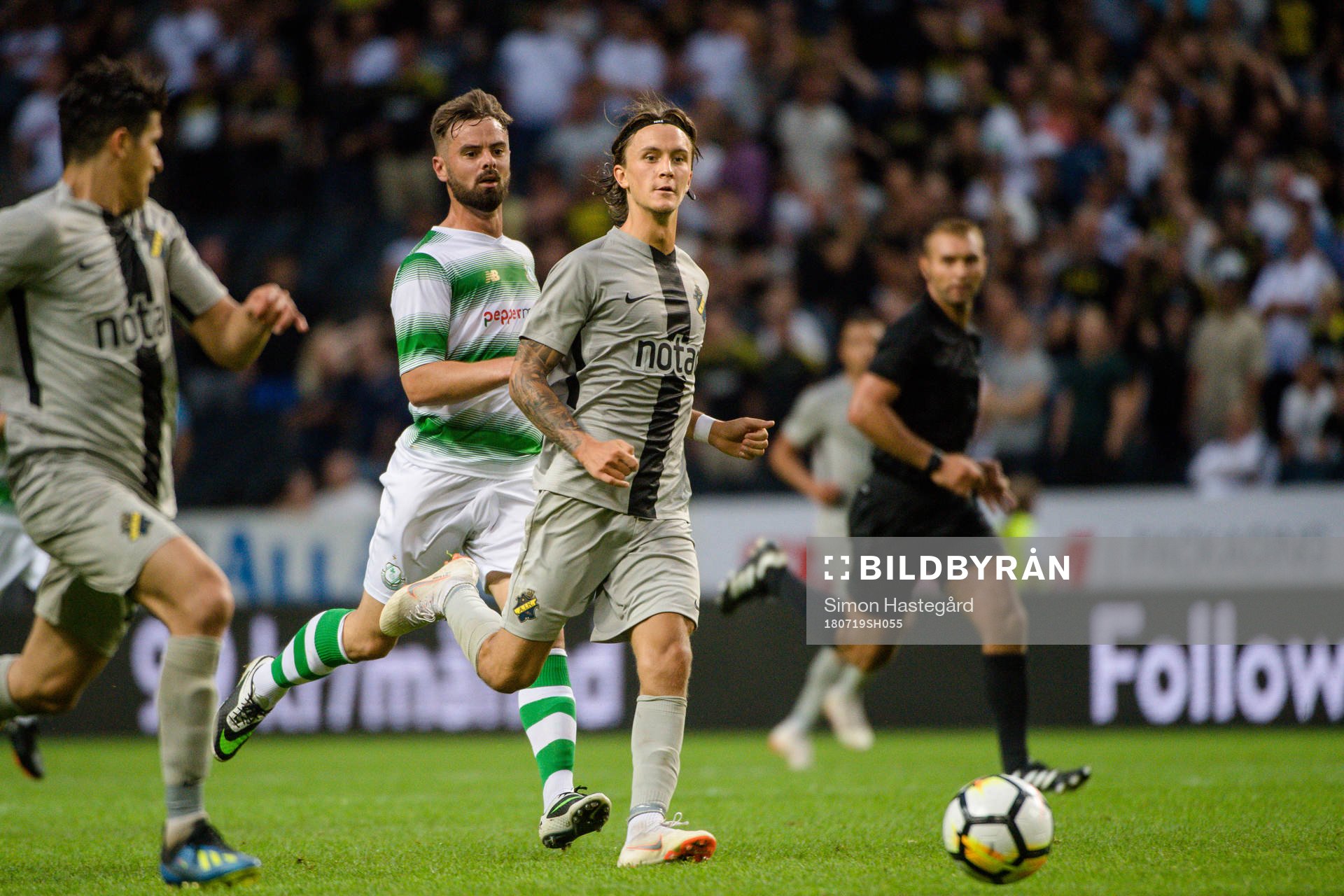 Kristoffer Olsson of AIK uring the UEFA Europa League 1st
