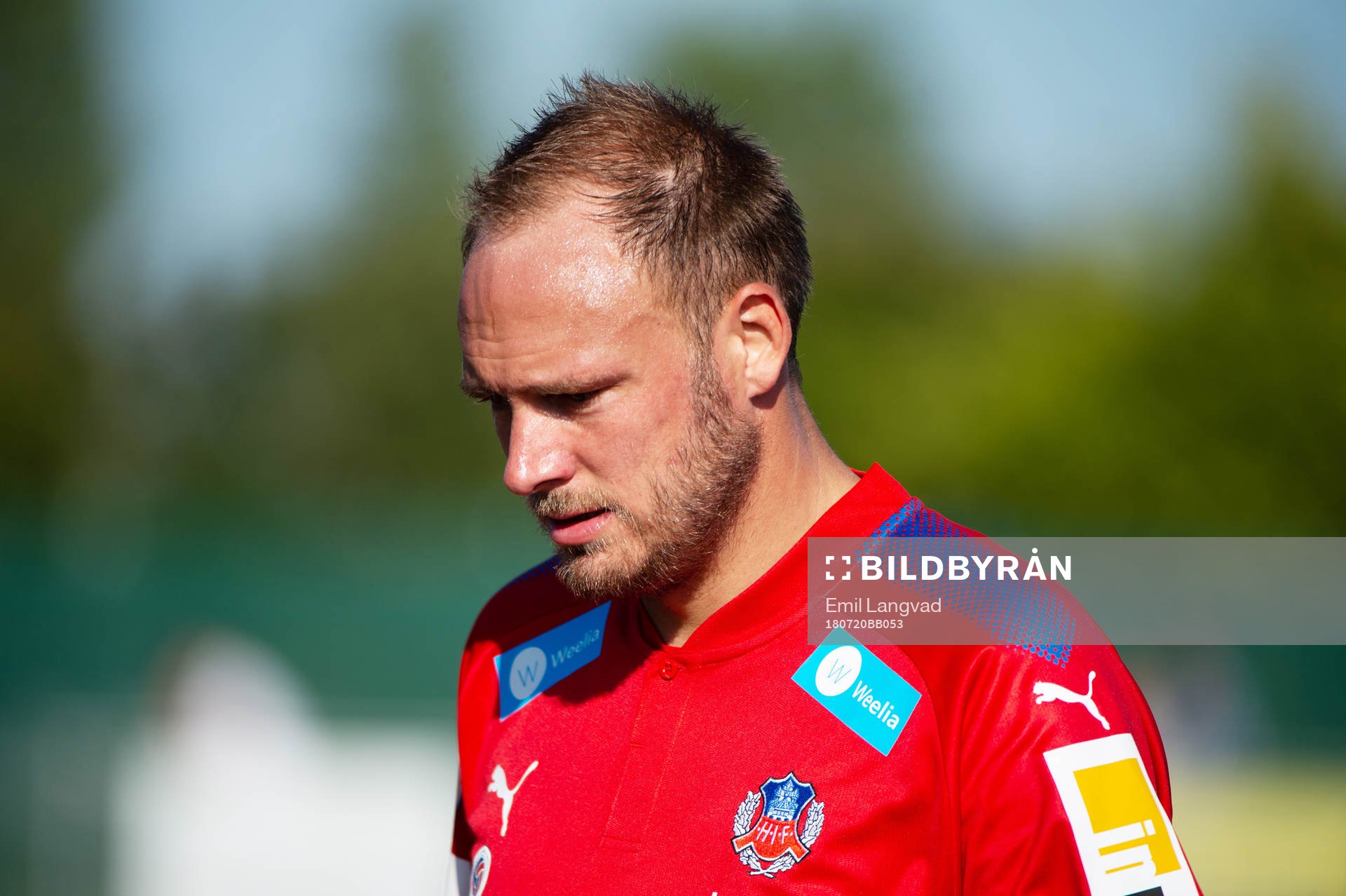 Helsingborgs Andreas Granqvist under träningsmatch i fotboll mellan Fremad Amager och Helsingborg den 20 juli 2018 i Höganäs.