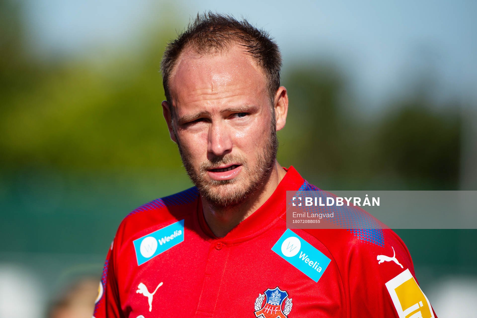 Helsingborgs Andreas Granqvist under träningsmatch i fotboll mellan Fremad Amager och Helsingborg den 20 juli 2018 i Höganäs.
