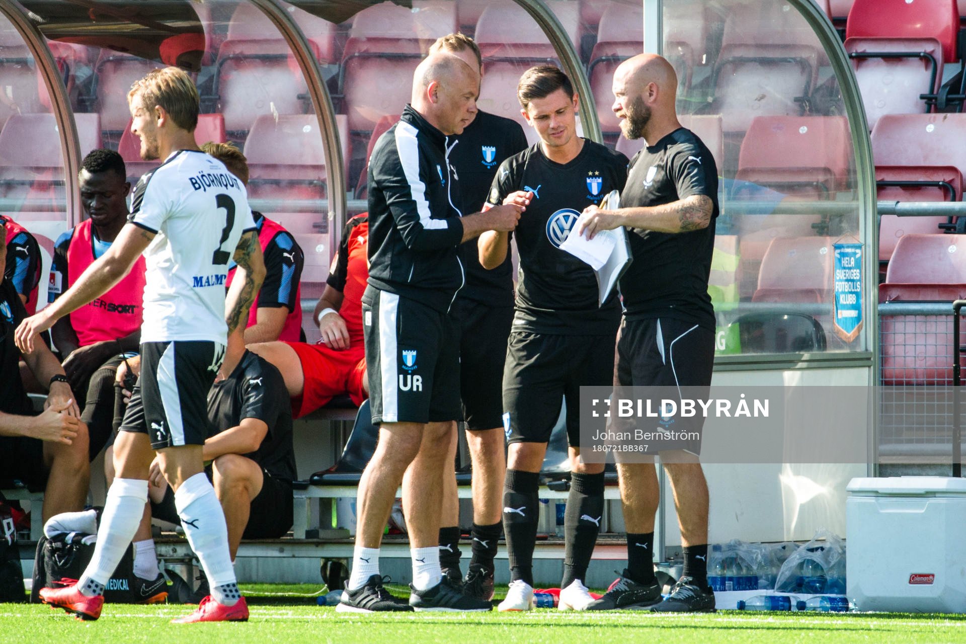 Malmö FFs tränare Uwe Rösler  och Marcus Antonsson