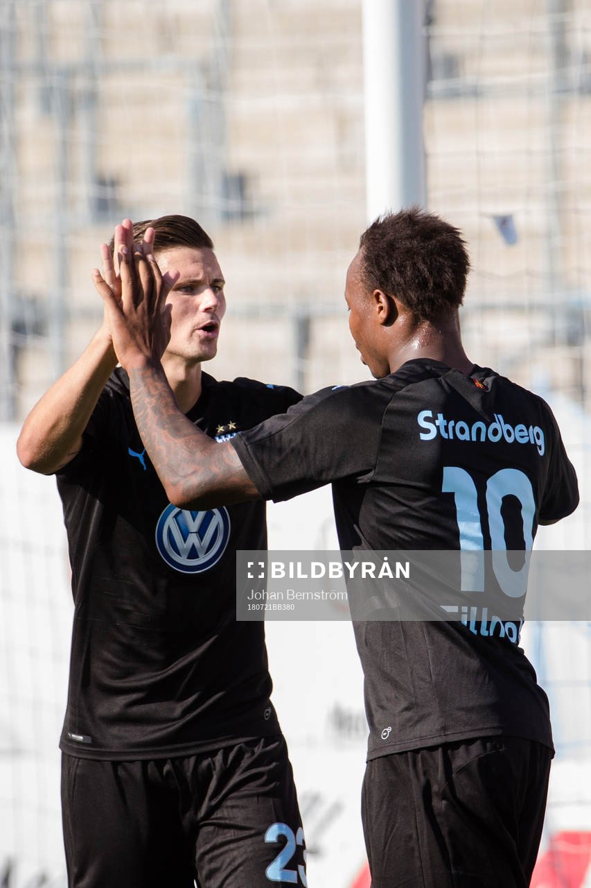 Malmö FFs Marcus Antonsson och Carlos Strandberg jublar
