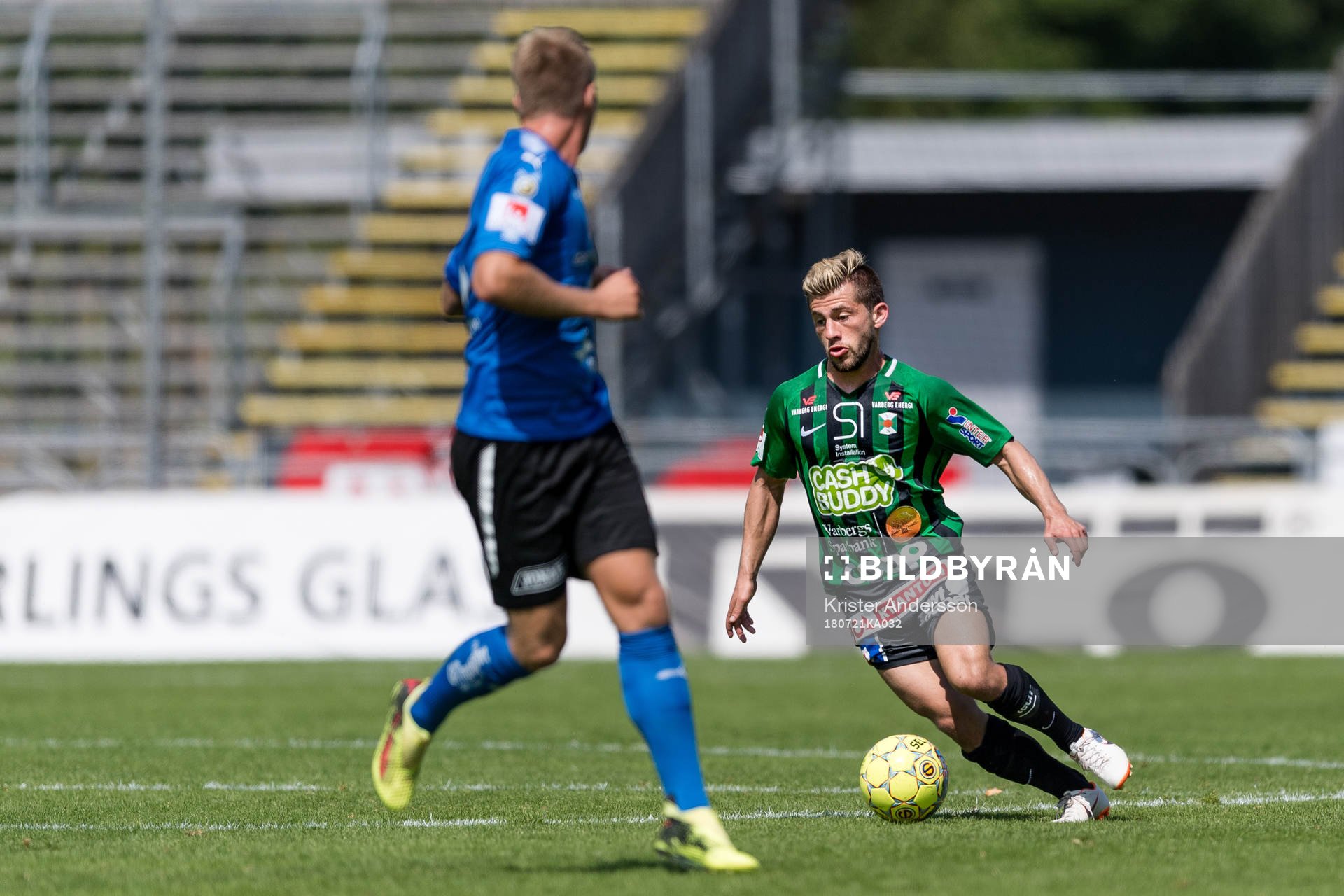 Varbergs Zev Taublieb under en träningsmatch i fotboll mellan Halmstad och Varberg den 21 juli 2018 i Halmstad.