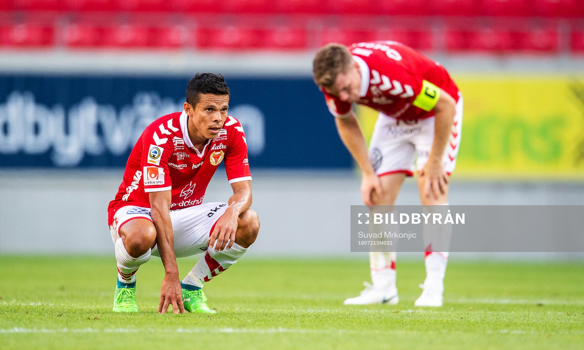 Kalmars Romário Pereira Sipião och Victor Agardius deppar