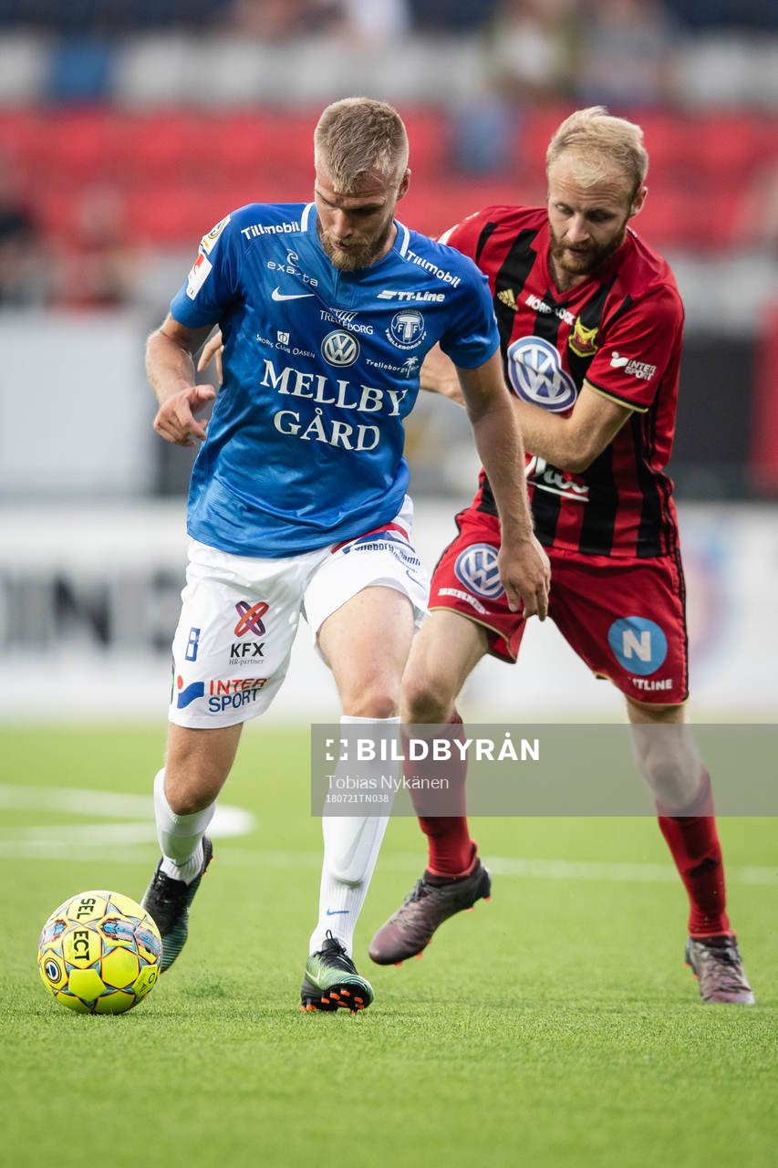 Trelleborgs Robin Nilsson mot Östersunds Curtis Edwards
