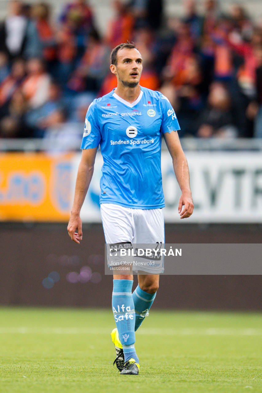 Jasmin Bogdanovic of Sandnes Ulf looks dejected