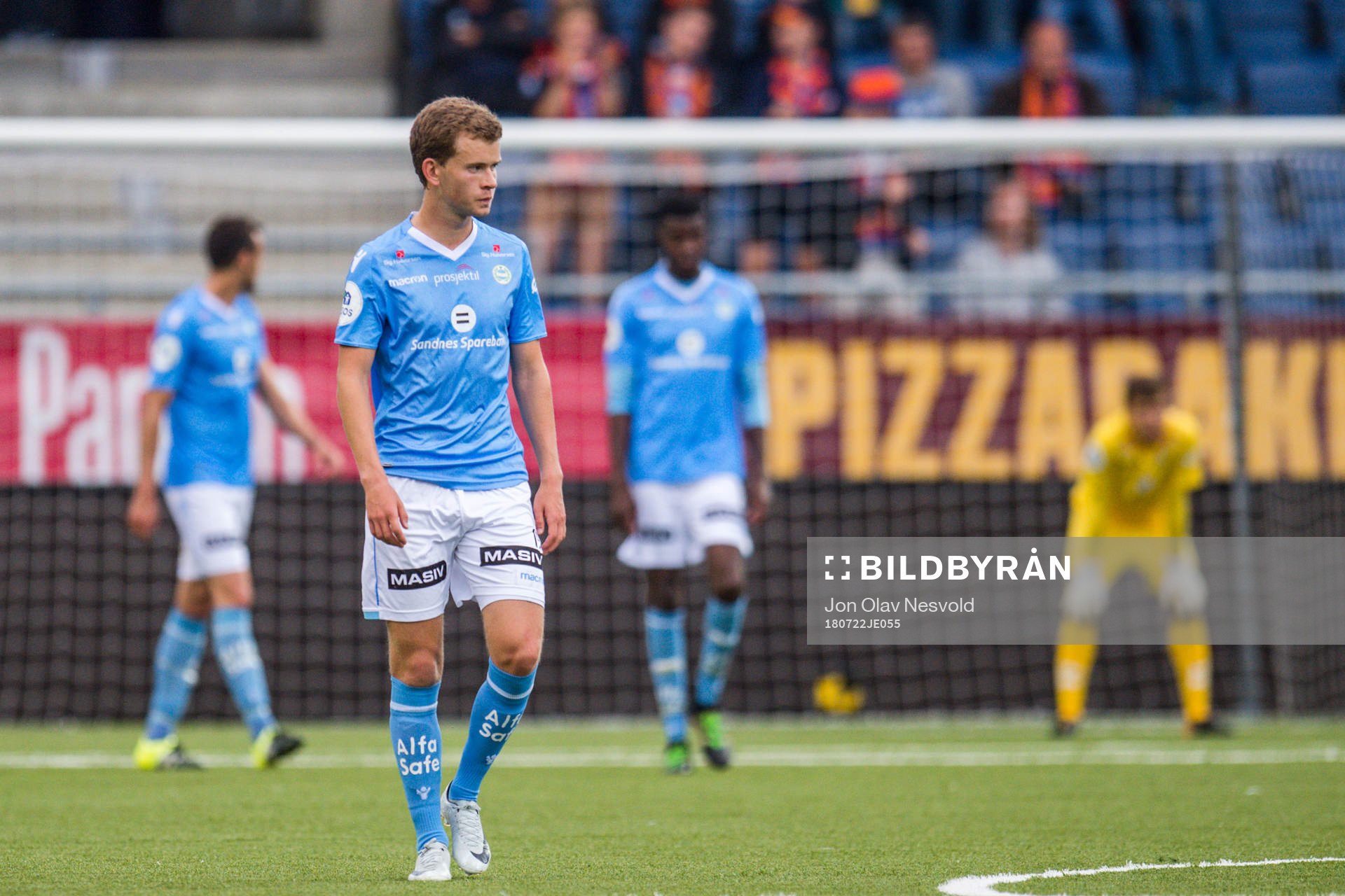 Vegard Østraat Erlien of Sandnes Ulf looks dejected