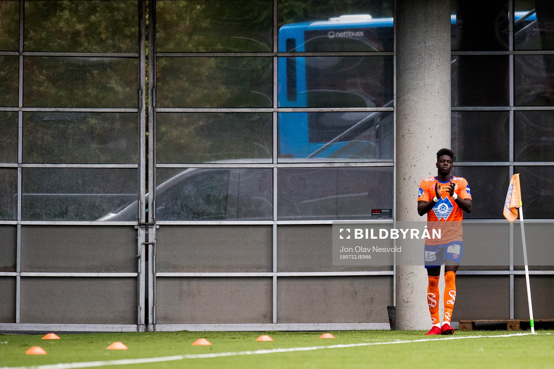 Pape Habib Gueye of Aalesund celebrates the 3-0 goal