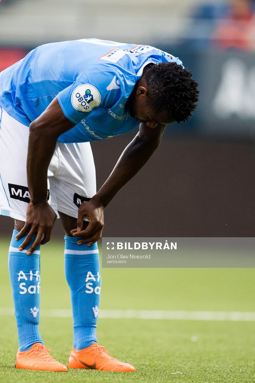 Kachi of Sandnes Ulf looks dejected